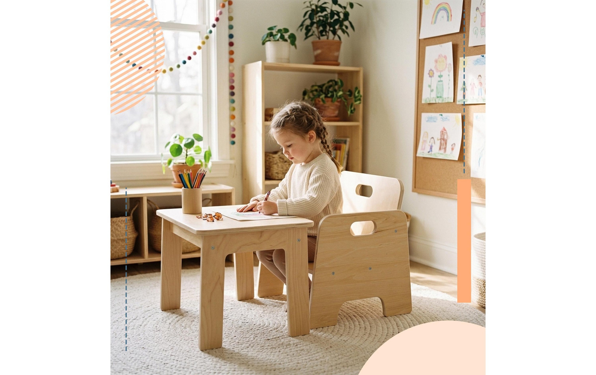 relaxdays Kinderstuhl »mit Tischaufsatz« ()