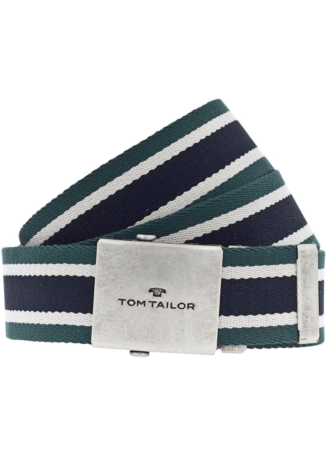 Image of TOM TAILOR Stoffgürtel, Bandgürtel gesteift, Logo bei Ackermann Versand Schweiz