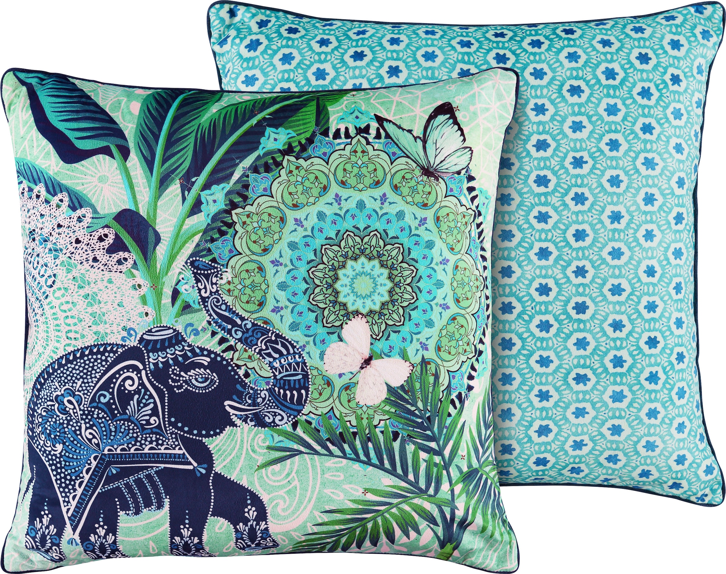 Image of hip Dekokissen »Isara«, (1 St., 1 48x48 cm Dekokissen), mit Mandalas und Elefant bei Ackermann Versand Schweiz