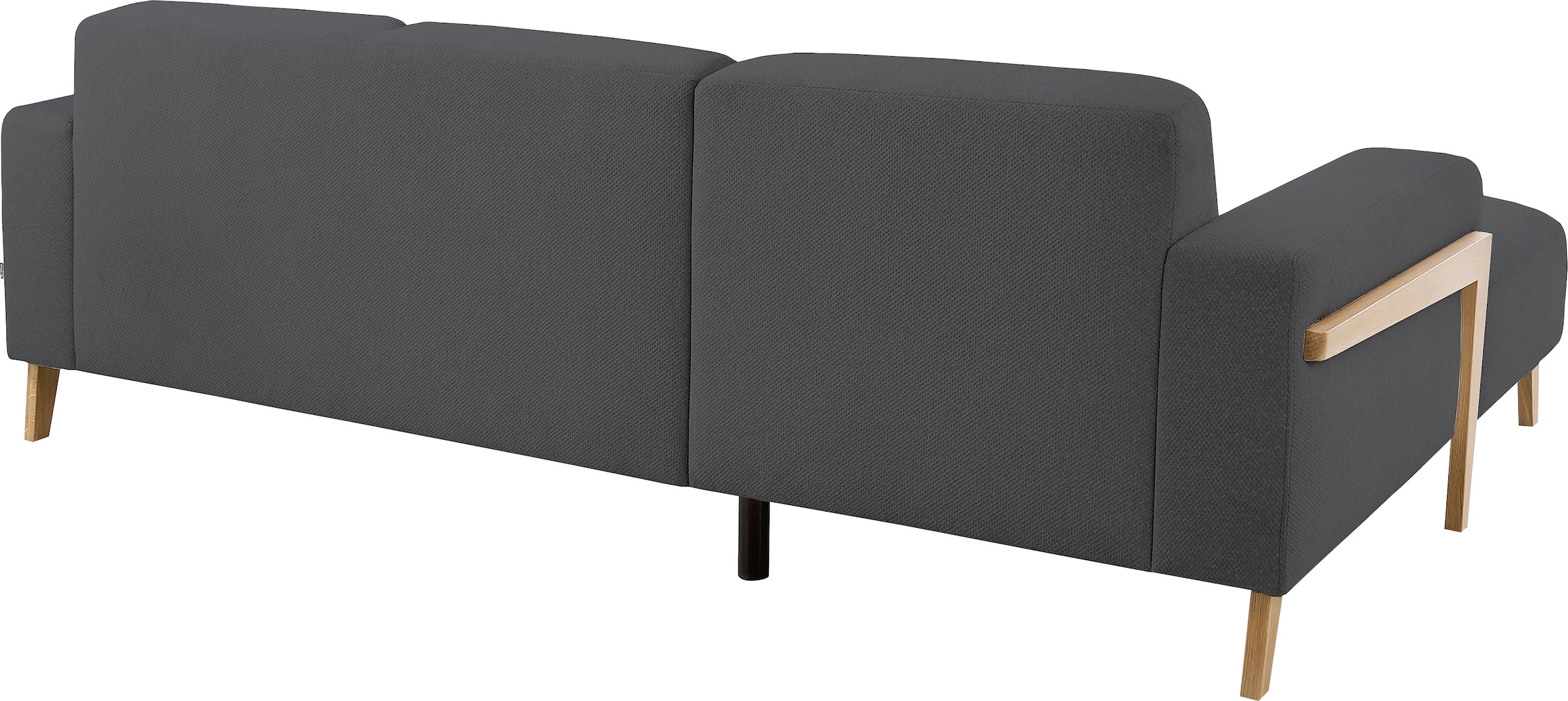 exxpo - sofa fashion Ecksofa »Starr, modern und klassisches Design, hochwertige Verarbeitung, bequem« L-Form, wahlw. elektrische Sitztiefenverstellung, Massivholzfüsse