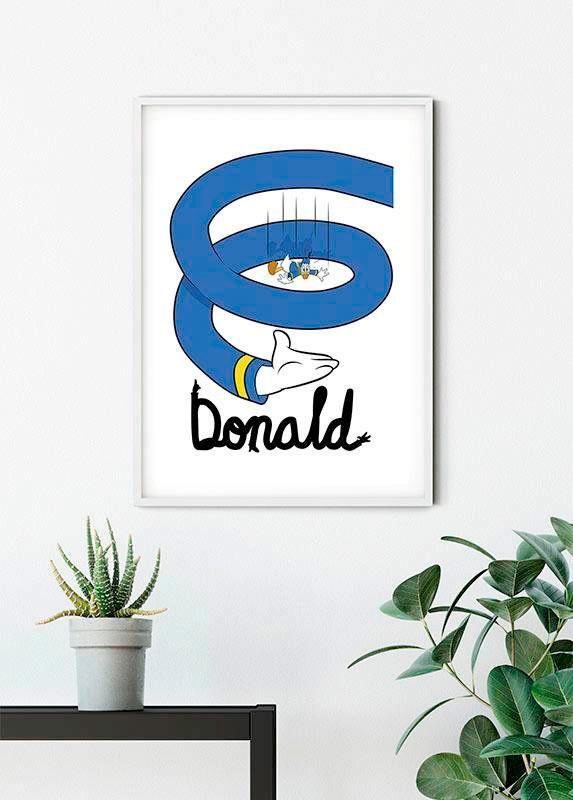 Komar Bild »Donald Duck Spiral«, Disney, (1 St.), Wandbild zur Dekoration im Kinderzimmer - ohne Rahmen