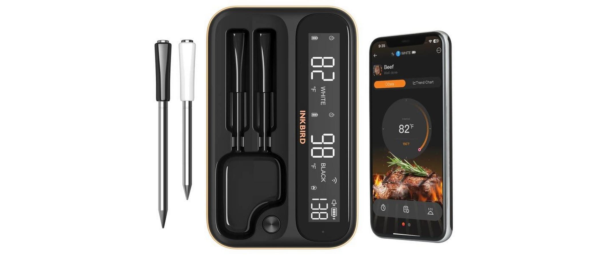 nicht definiert Grillthermometer »Inkbird INT-12-BW Doppelsonde«