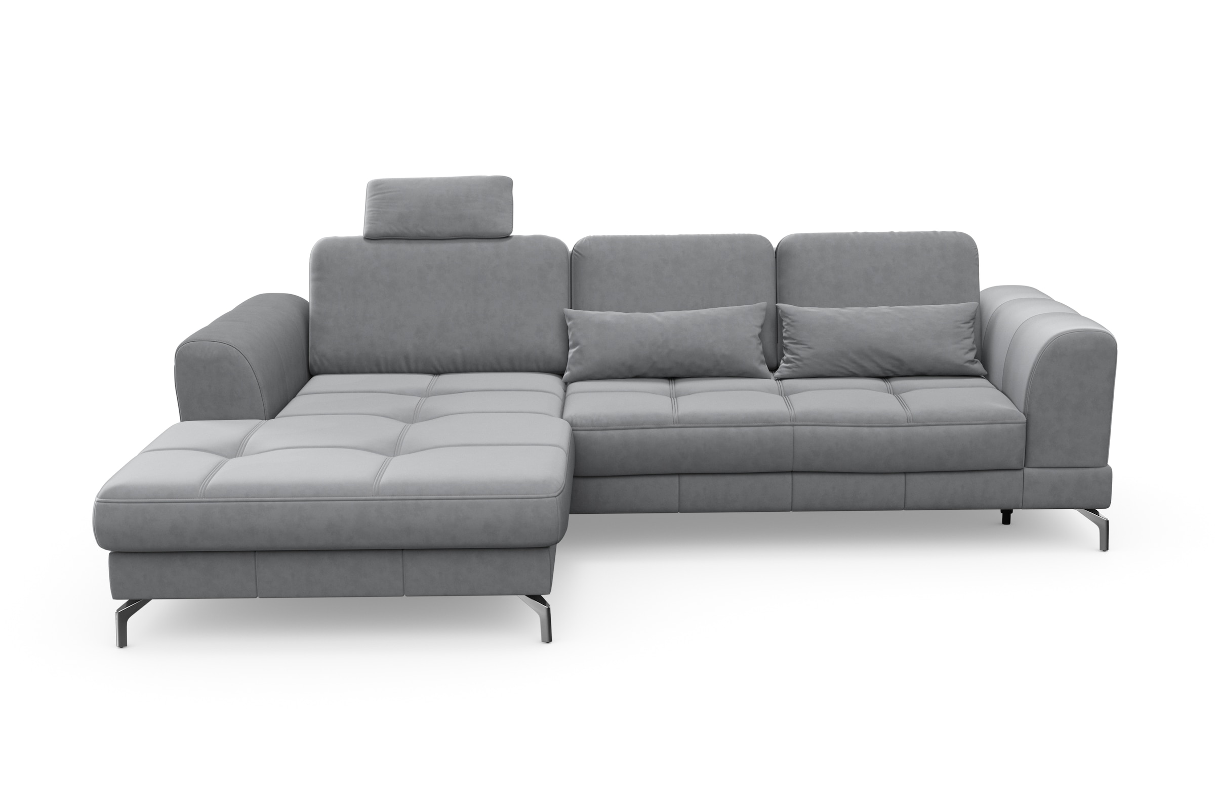 sit&more Ecksofa »Bendigo L-Form«, inklusive Sitztiefenverstellung, Bodenfreiheit 12 cm, in 2 Fussfarben