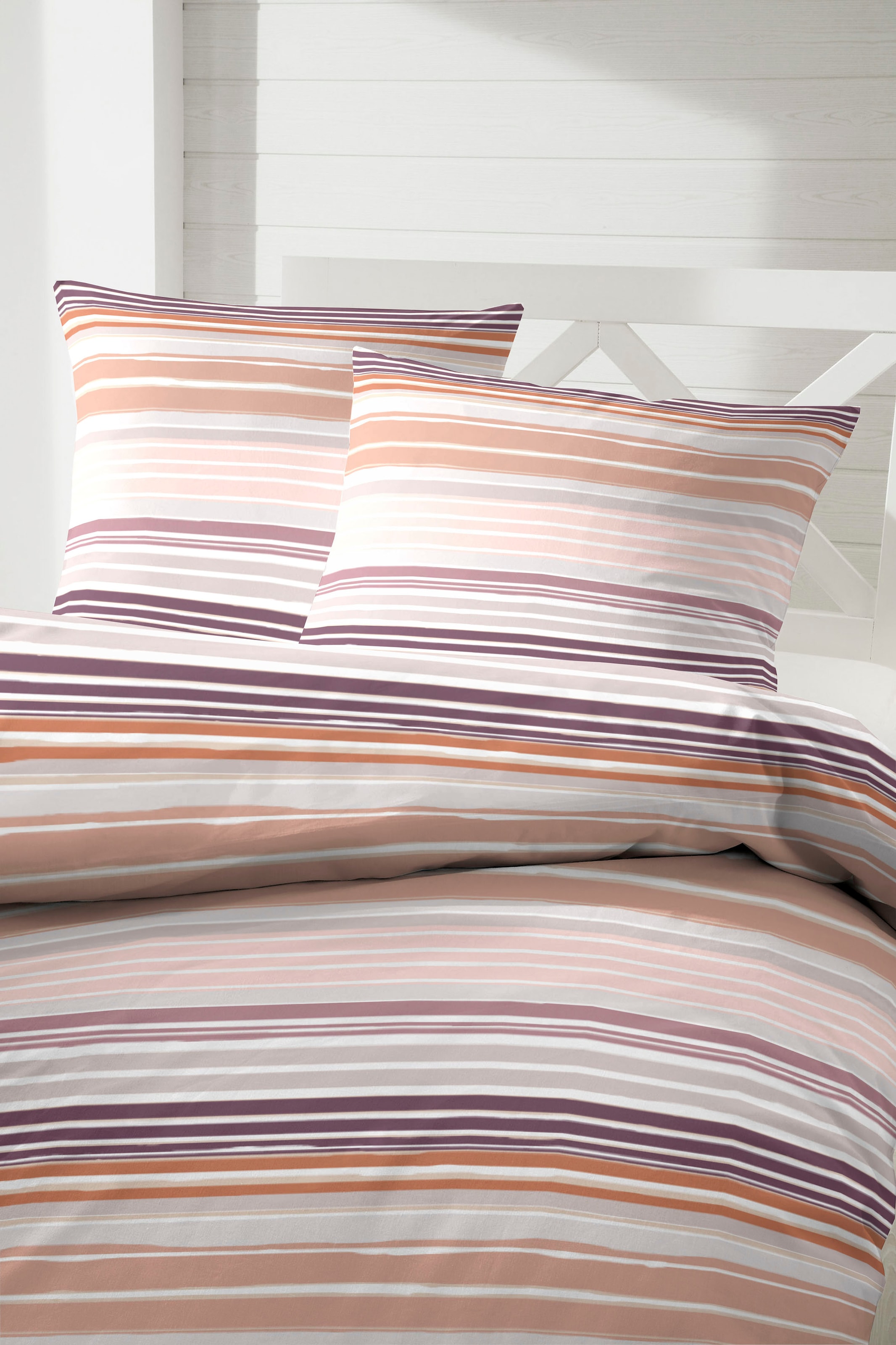 Stripe«, Farben in mit »Wavy modernen jetzt (2 Bettwäsche Streifen frischen tlg.), kaufen Primera
