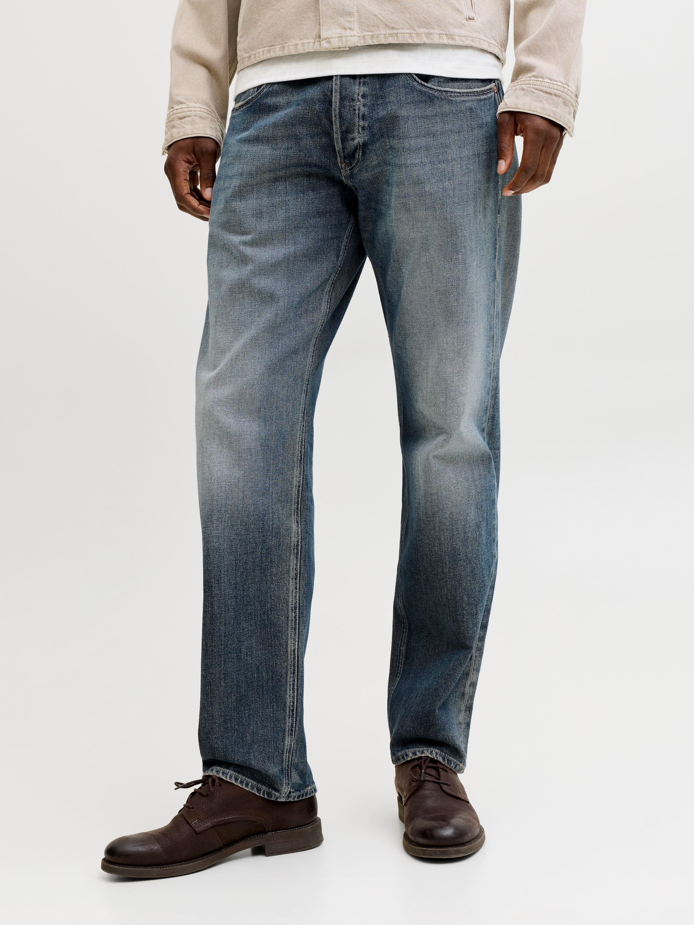 Jack & Jones Jeans taille basse »JJIMIKE JJWELLS JJ« mélange de coton, coupe comfort