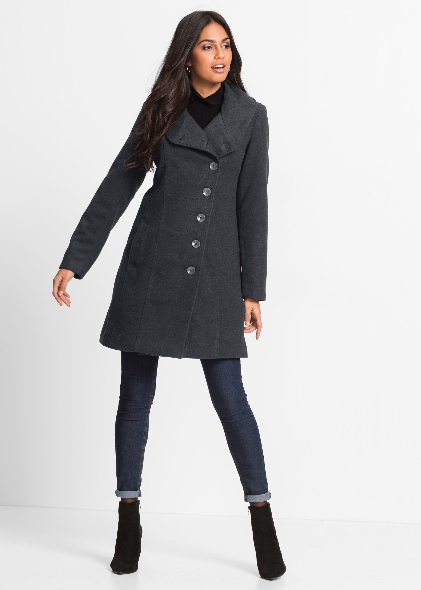 bonprix Manteau court à coupe ajustée