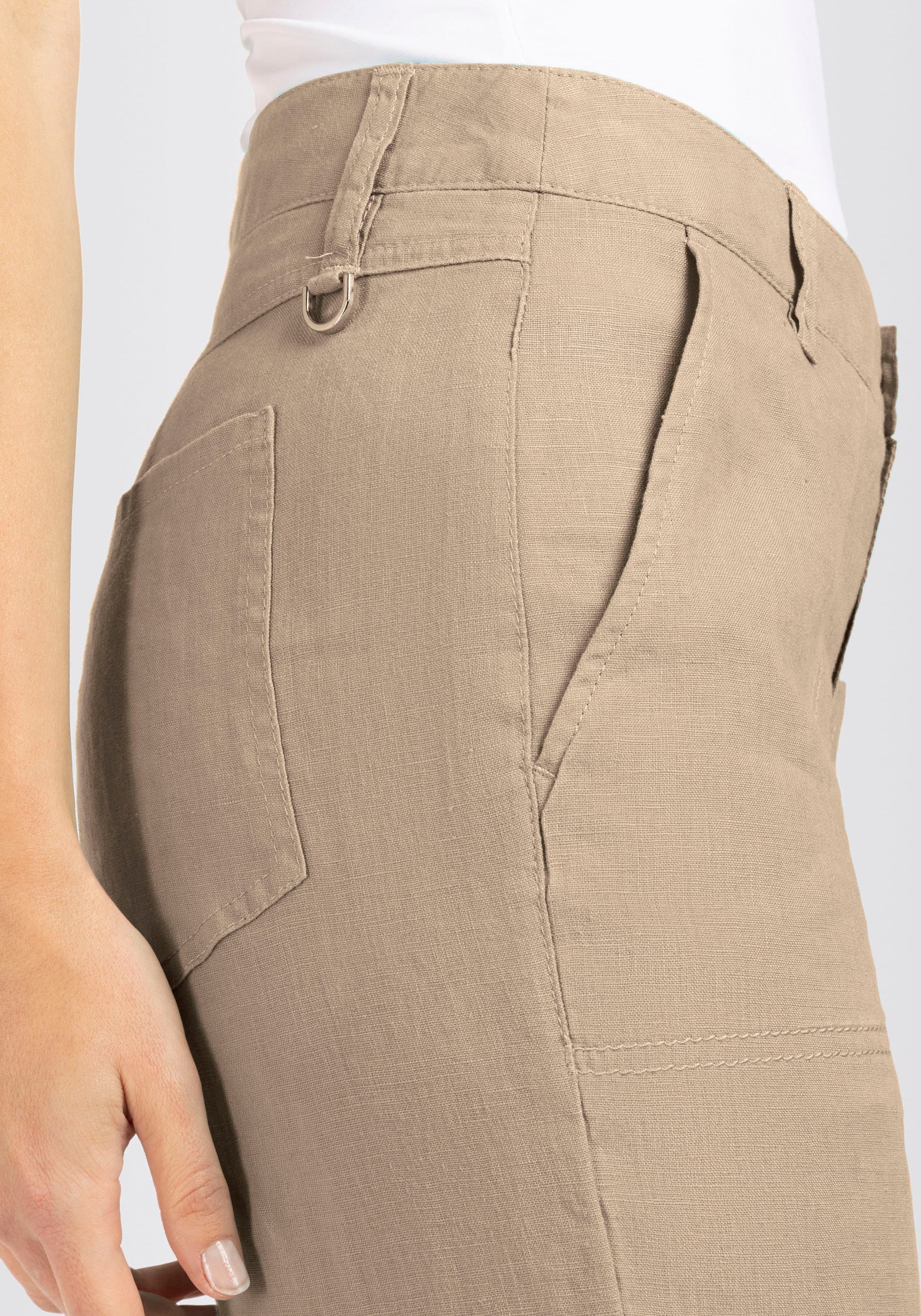 MAC Pantalon en lin »NORA cropped«  Sommerhose temperaturausgleichend und angenehm auf der Haut