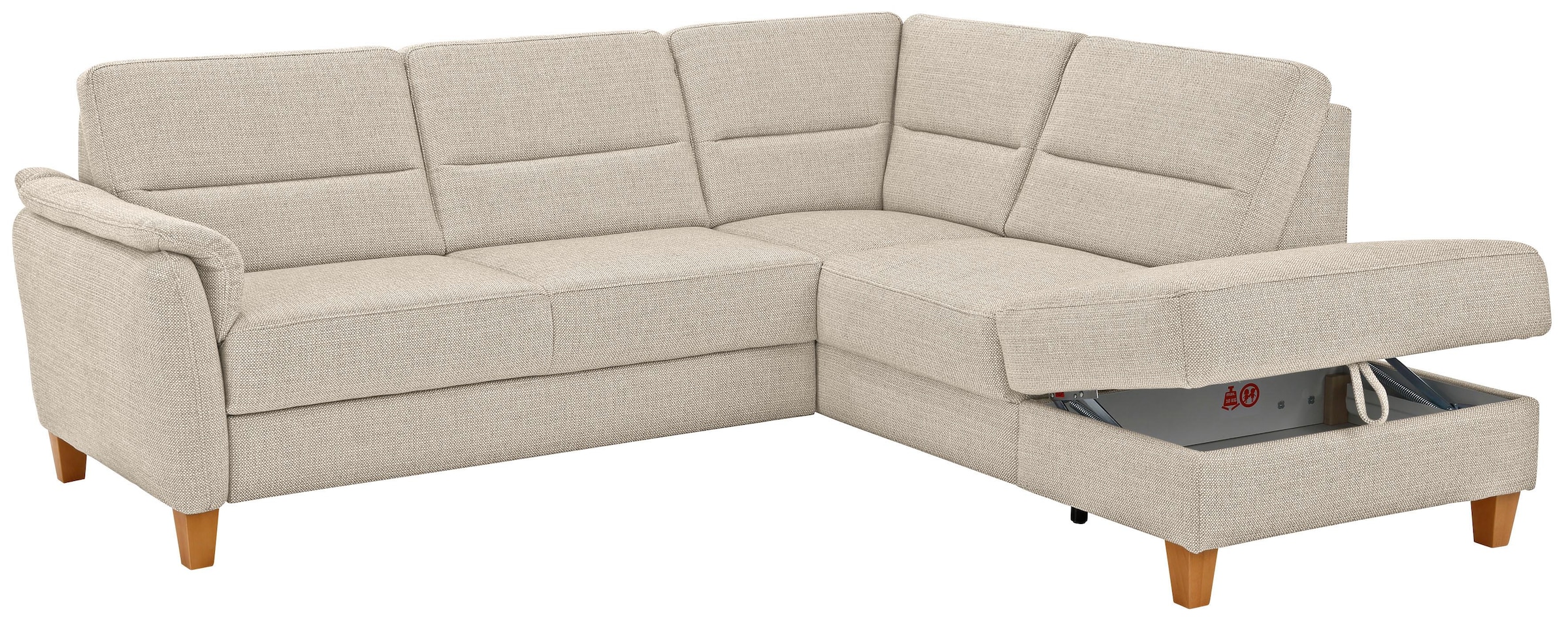 Home affaire Ecksofa »Palmera L-Form«, Federkern, wahlweise mit Bettfunktion und mit/ohne Stauraum
