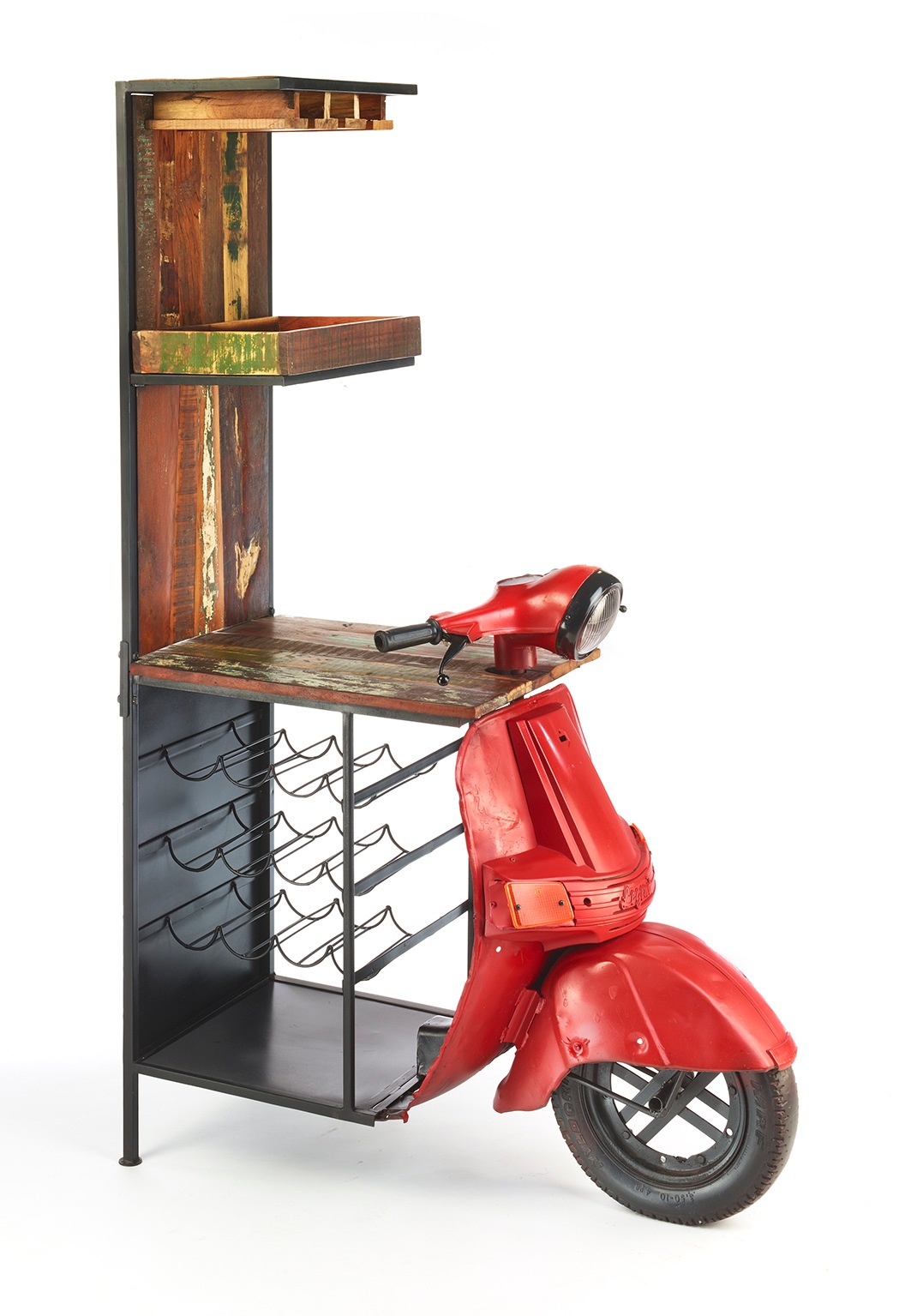 locker Dekoobjekt "Regal SCOOTER ROSSO im Vintagestil"