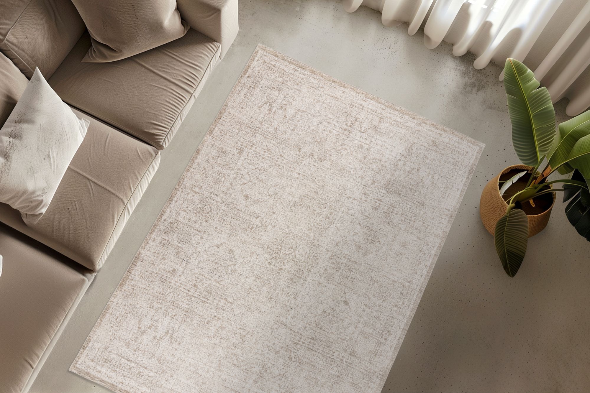 Kayoom Teppich »Amora 259« rechteckig 13 mm Höhe Kurzflor, Vintage, Orient, Hoch Tief Struktur, Wohnzimmer