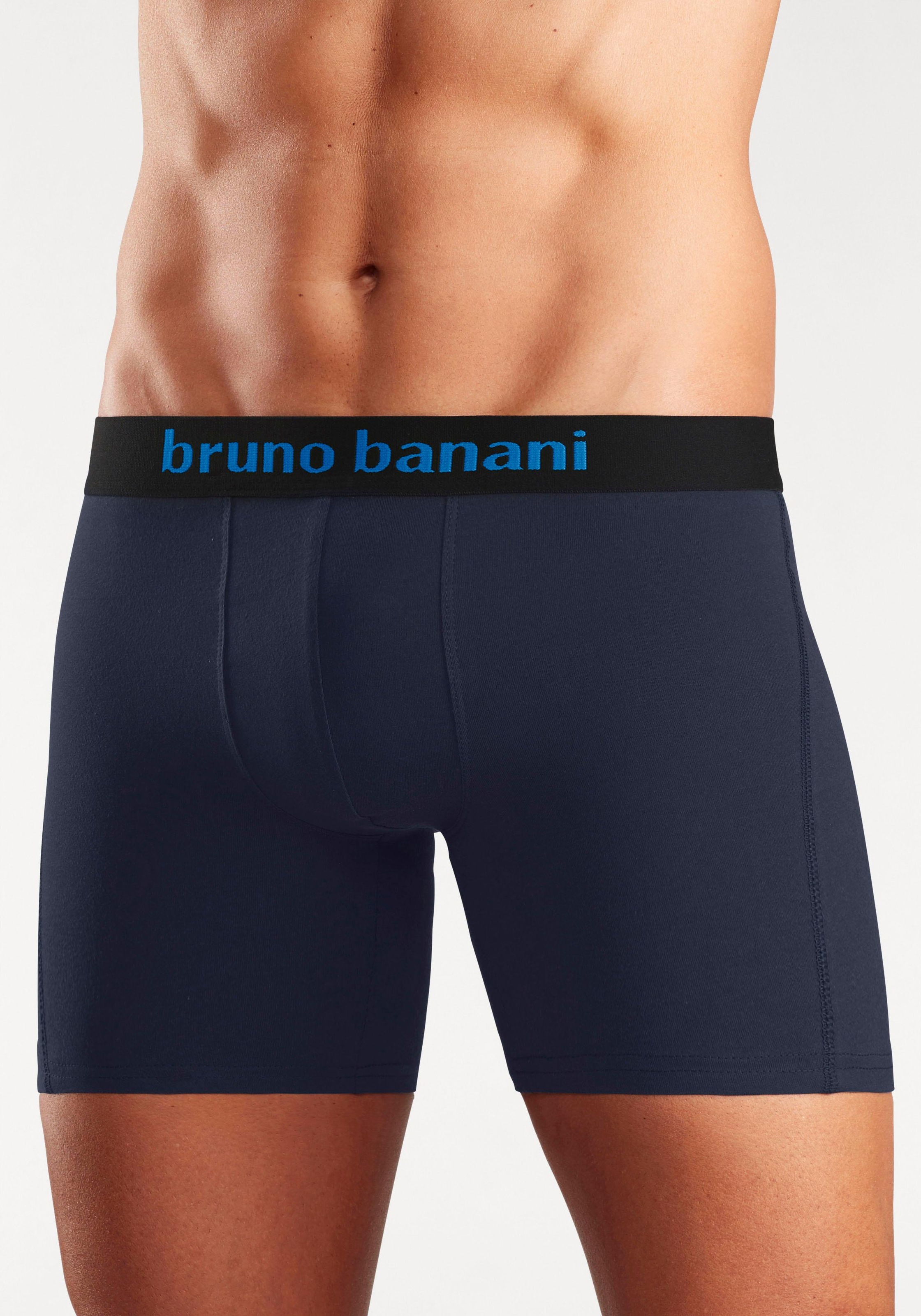 Bruno Banani Boxer »Boxershorts für Herren«, (Packung, 4 St.), mit längerem Bein und auffälligen Logobund