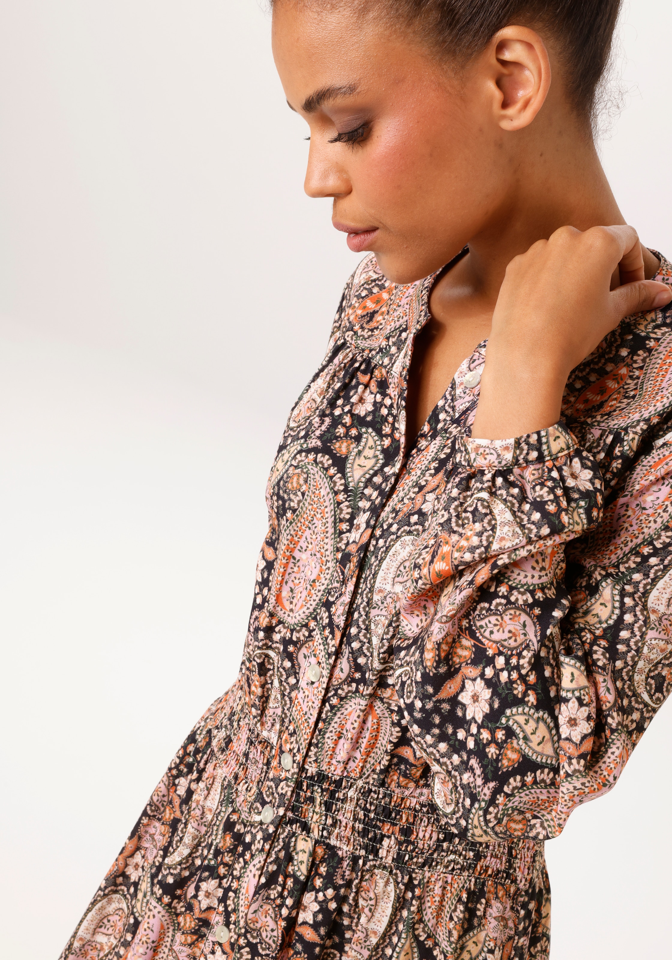 Aniston CASUAL Maxikleid mit fantasievollem Paisley-Muster bedruckt - NEUE KOLLEKTION