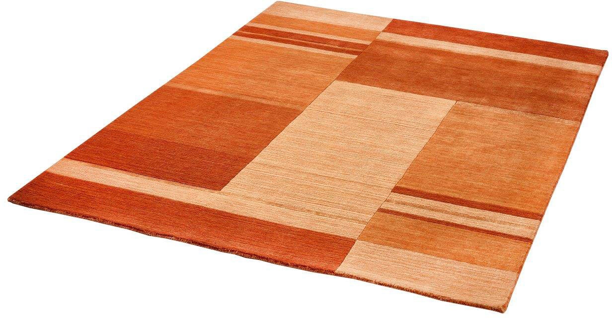 Image of Dekowe Teppich »Jens«, rechteckig, 13 mm Höhe, Handweb Teppich, 50% Wolle, 50% Viskose, handgewebt, seidig glänzende Oberfläche, modernes Design, ideal im Wohnzimmer & Schlafzimmer bei Ackermann Versand Schweiz