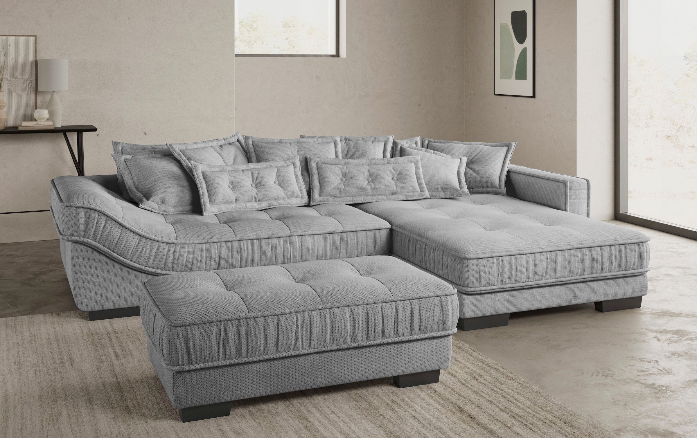 Mr. Couch Ecksofa »Diwan II, L-Form«, Wahlweise mit Kaltschaumpolsterung bis 140 kg belastbar