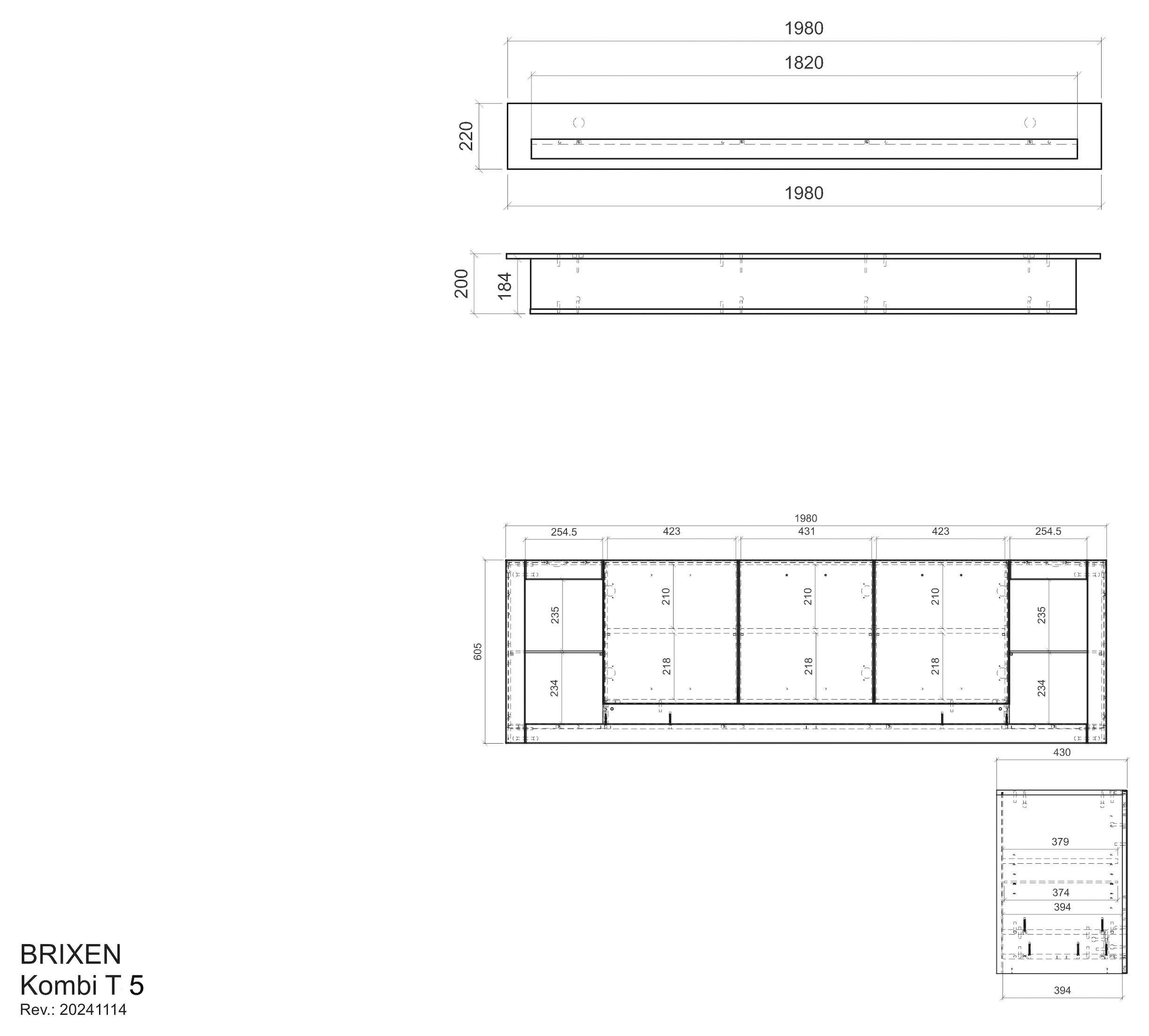 INOSIGN Wohnwand »Brixen, moderne Anbauwand, Wohnzimmer-Set, Eiche Evoke Dekor mit Weiss«, (Set, 2 St.), enthält Lowboard und Wandboard