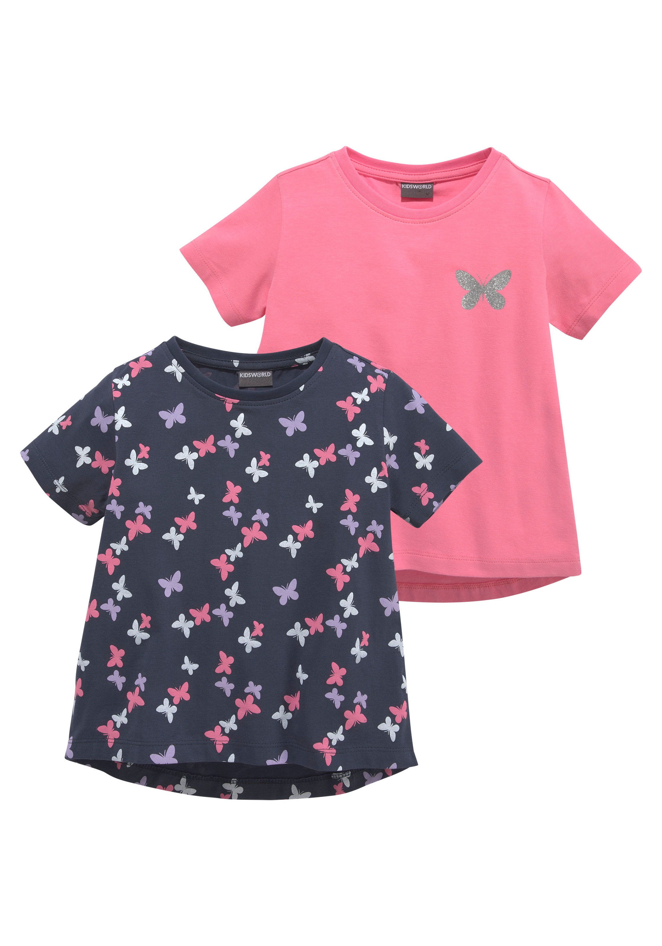 Image of KIDSWORLD T-Shirt, (Packung, 2er-Pack), mit hinten länger geschnittenem Saum bei Ackermann Versand Schweiz