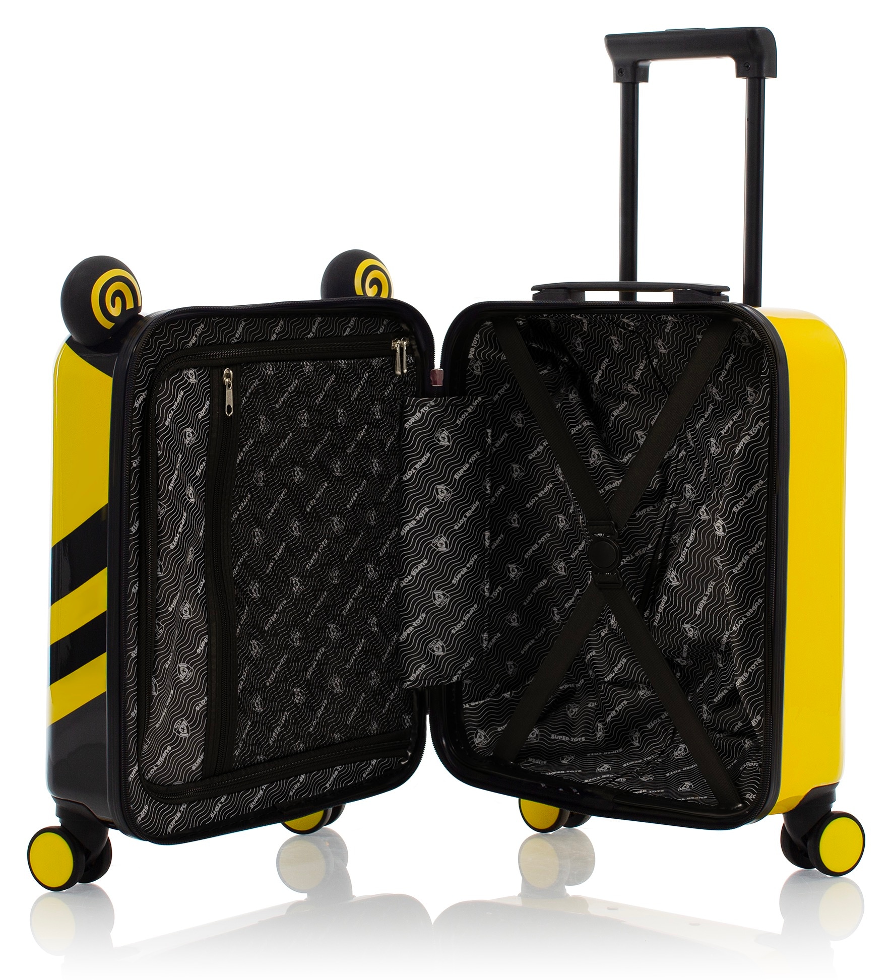 Heys Kinderkoffer »Super Tots, 46 cm, Hummel« Set, Kinderkoffer und Rucksack, 2 Stk. tlg. 31 l 2 Rollen Heys x Joachim Llambi Kindertrolley Kinder Reisegepäck