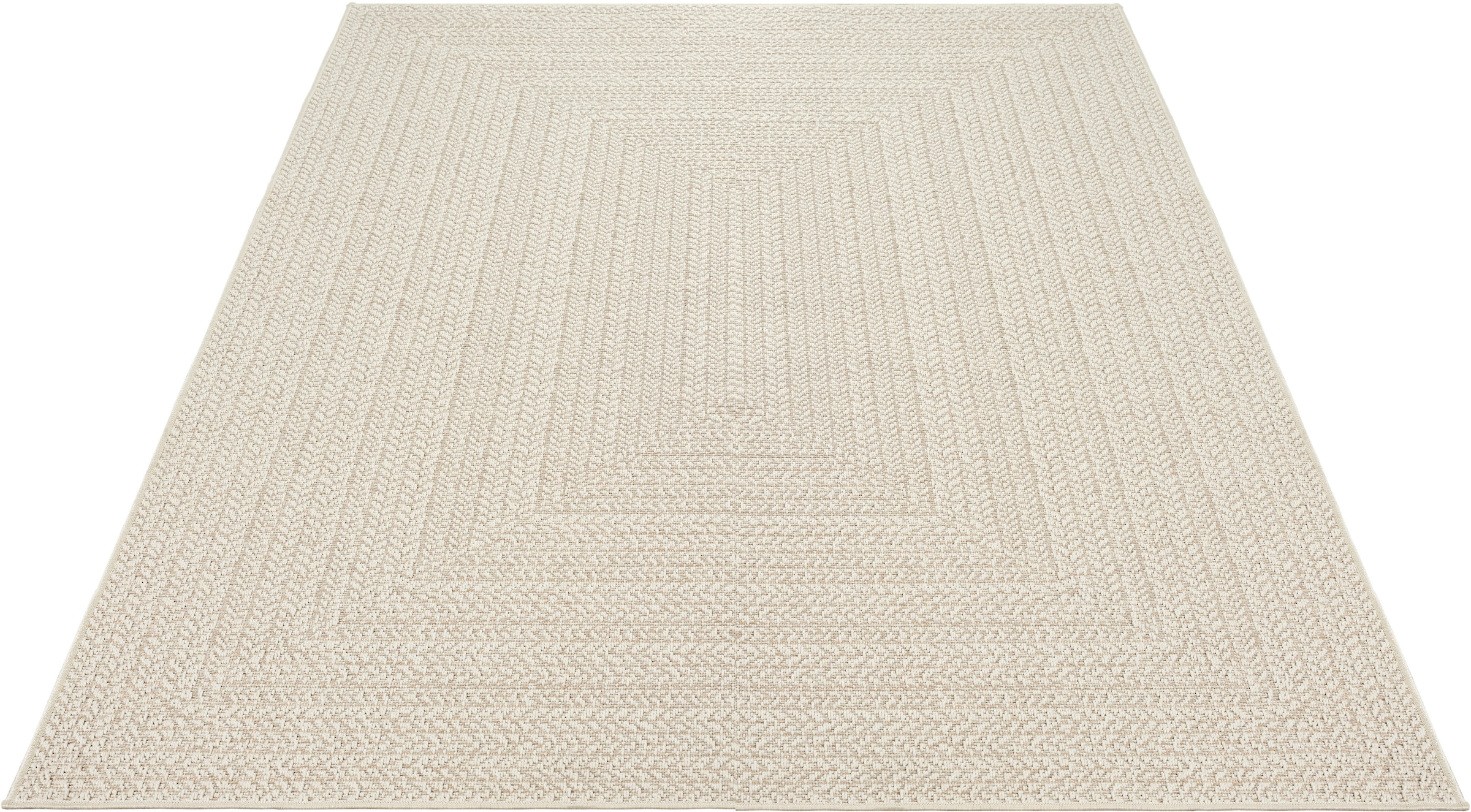 merinos Teppich »Kenzy 1«, rechteckig, 1 mm Höhe, robuster In- und Outdoor Teppich im natürlichen Jute-Look, wetterfest