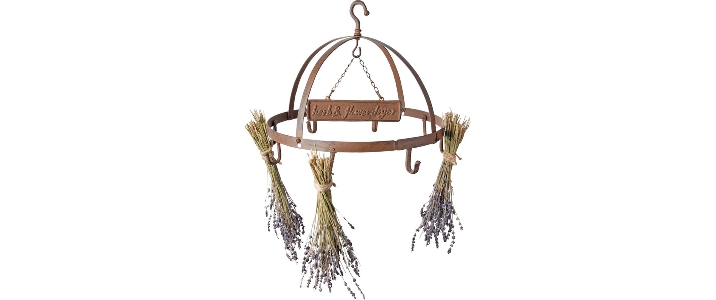 Image of esschert design Dekohänger "Kräutertrockner Gusseisen rund mit 8 Haken"