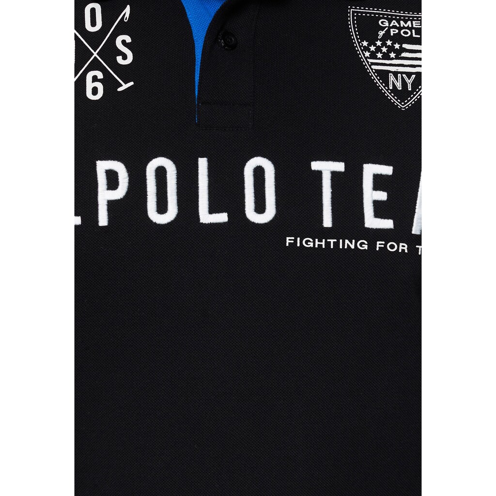 TOM TAILOR Polo Team Poloshirt, mit grosser Logostickerei