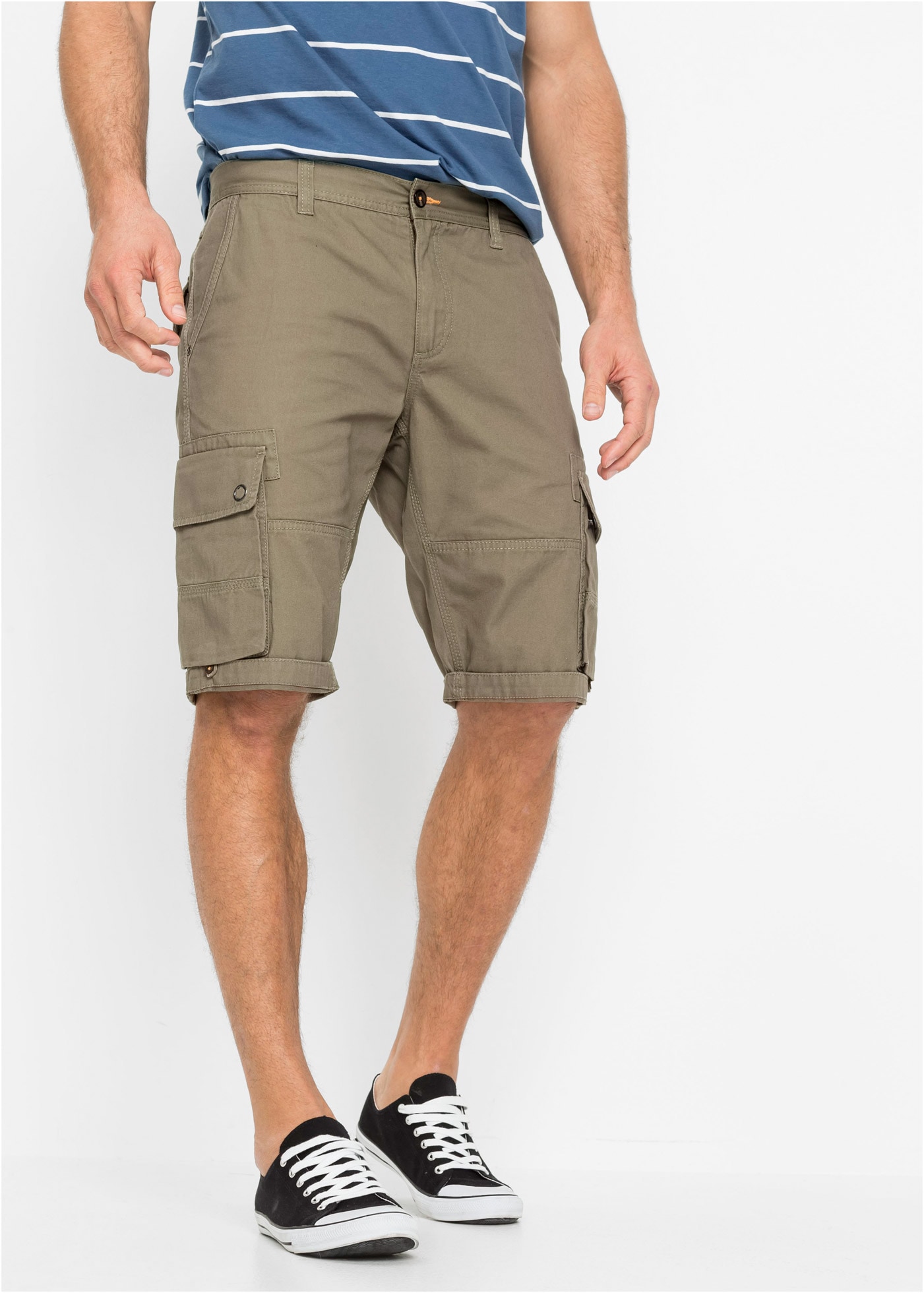 Image of bonprix Cargobermudas Cargo-Bermuda, aus Baumwolle, mit verstellbarer Länge, Regular Fit