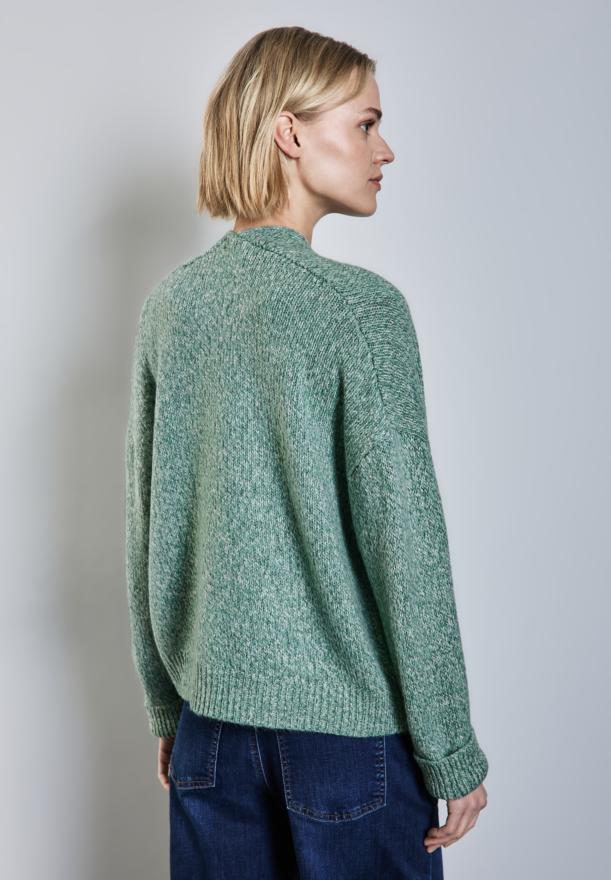 STREET ONE Cardigan, in offener Form, in melierter Optik