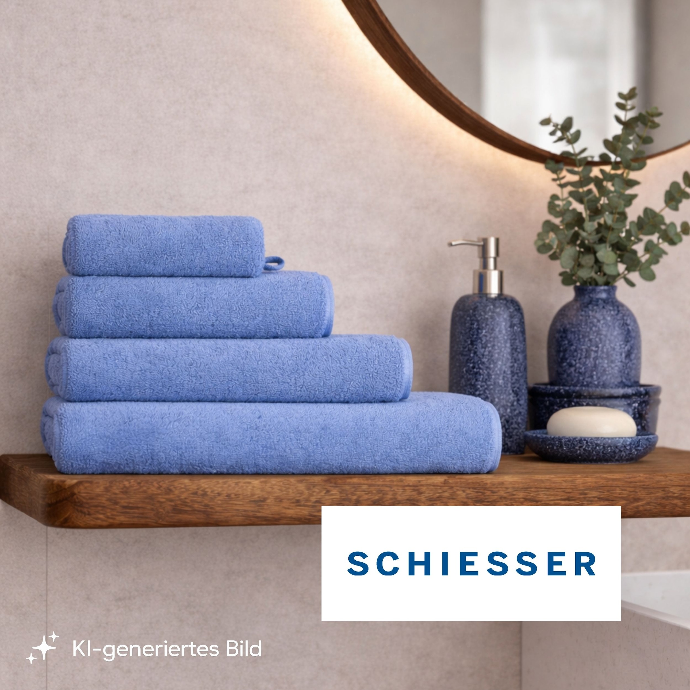Schiesser Serviettes »Milano aus 100% Baumwolle mit eleganter Bordüre in Hoch-Tief-Optik« OEKO-TEX® MADE IN GREEN