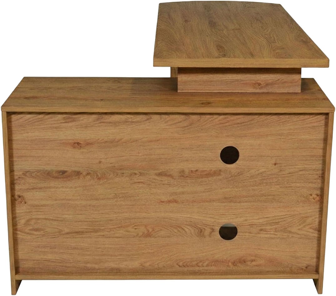 Jahnke Bureau d'angle »MOON C 14 E« Bureau d'angle, montage réversible, 2 compartiments, largeur : 140 cm