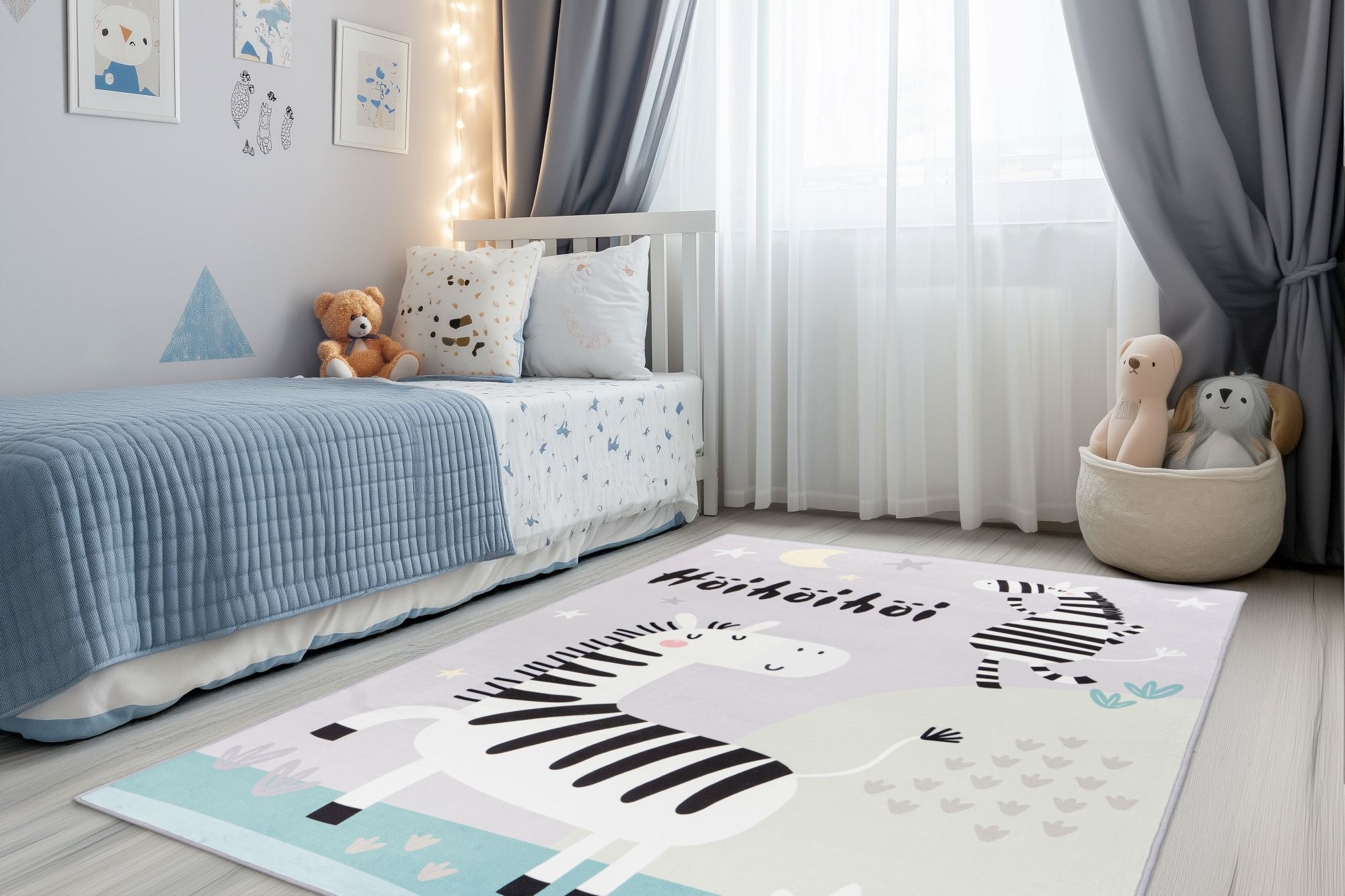 Image of Obsession Kinderteppich "Magic Kids ML 103" rechteckig 8 mm Höhe niedliches Zebra Motiv, waschbar, Kinderzimmer