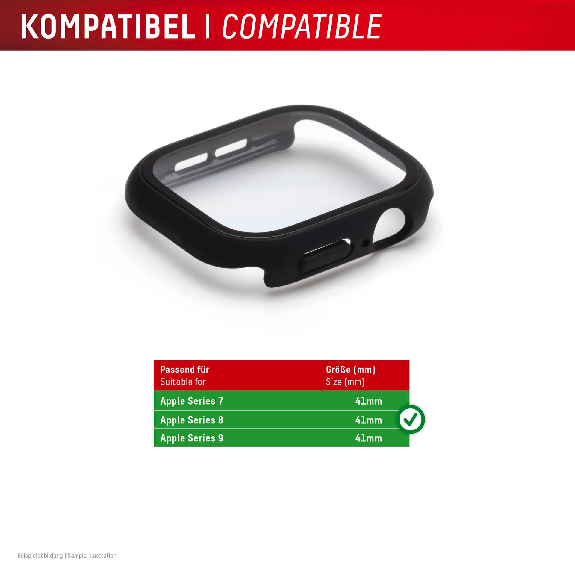 Displex Displayschutzglas »Smartwatch Glass All-In-One Protector Full Body«, für Apple Watch Series 7 41 mm-Apple Watch Series 8 41 mm-Apple Watch Series 9 41 mm, Displayschutzfolie, Schutzfolie, Bildschirmschutz, kratz- & stossfest