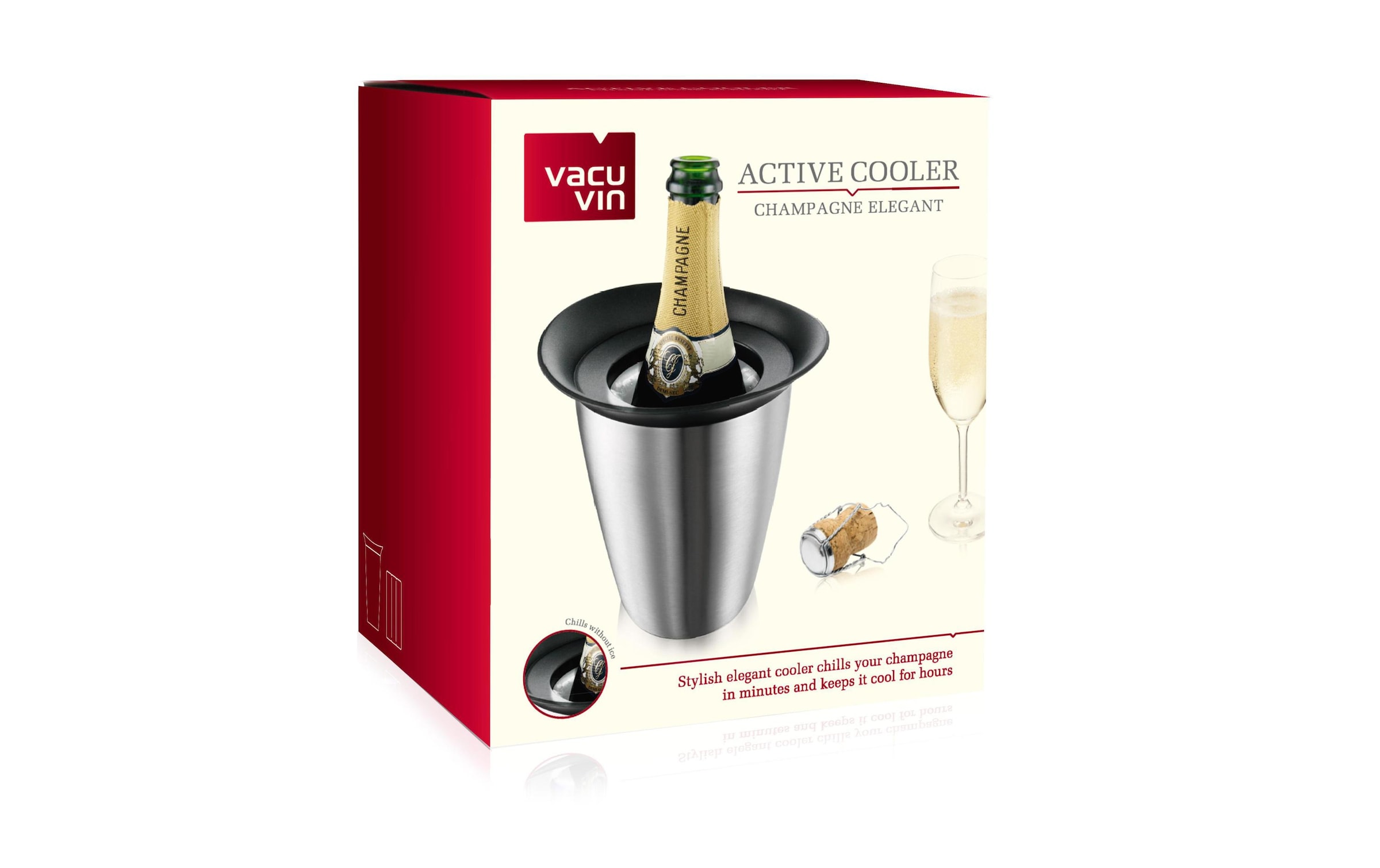VACUVIN Weinkühler »Champagne El«, geeignet für Champagner-Flaschen von 0.7 Liter bis 1 Liter