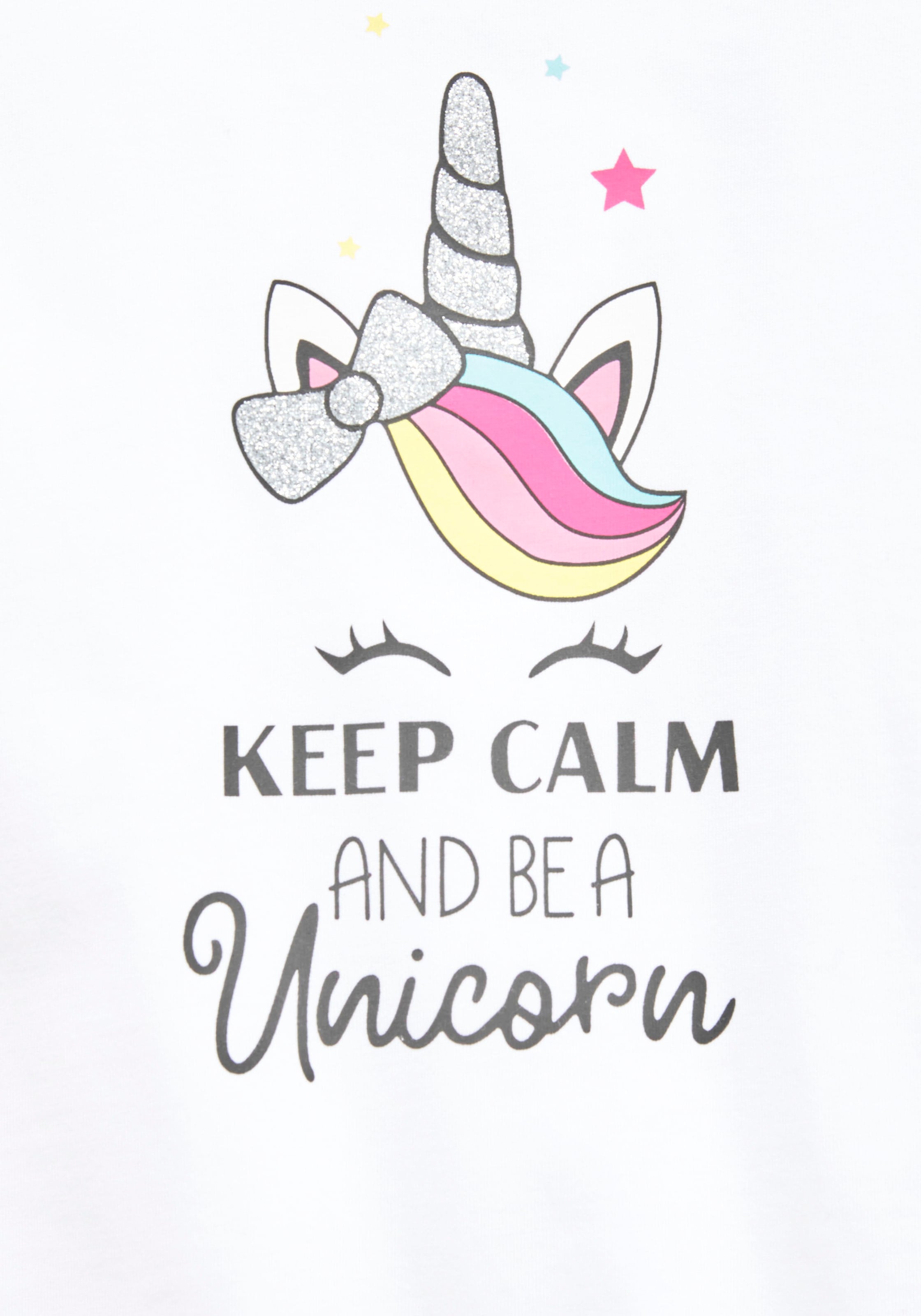 Modische KIDSWORLD T-Shirt »keep calm and be a unicorn«, mit niedlichem  Einhornmotiv versandkostenfrei - ohne Mindestbestellwert shoppen