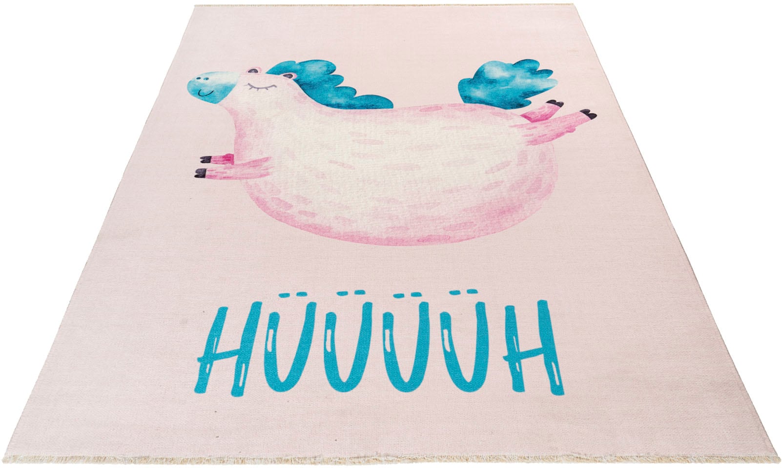 Image of Obsession Kinderteppich »My Greta 615«, rechteckig, 6 mm Höhe, Kurzflor, Motiv Einhorn, mit Fransen, Kinderzimmer bei Ackermann Versand Schweiz