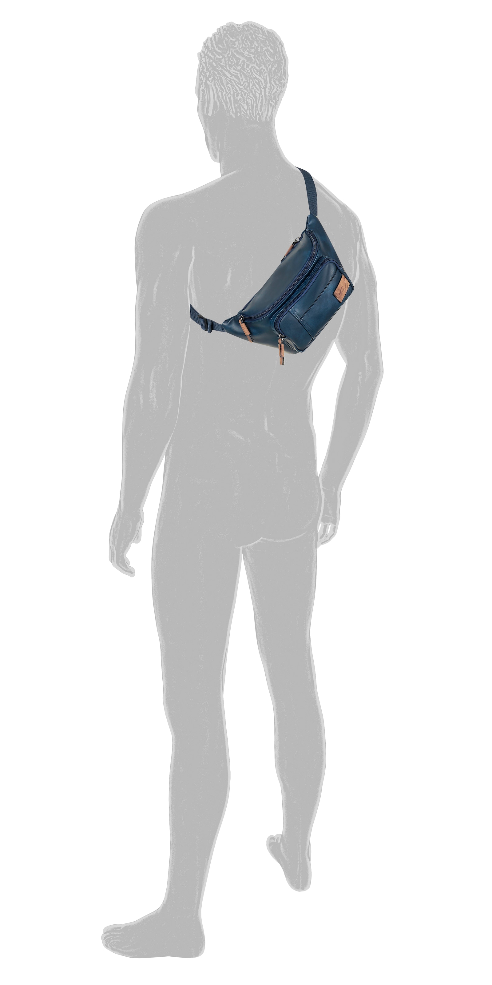 camel active Sac ventral »Laos« Unisex Gürteltasche, Crossbody-Bag mit praktischen Details