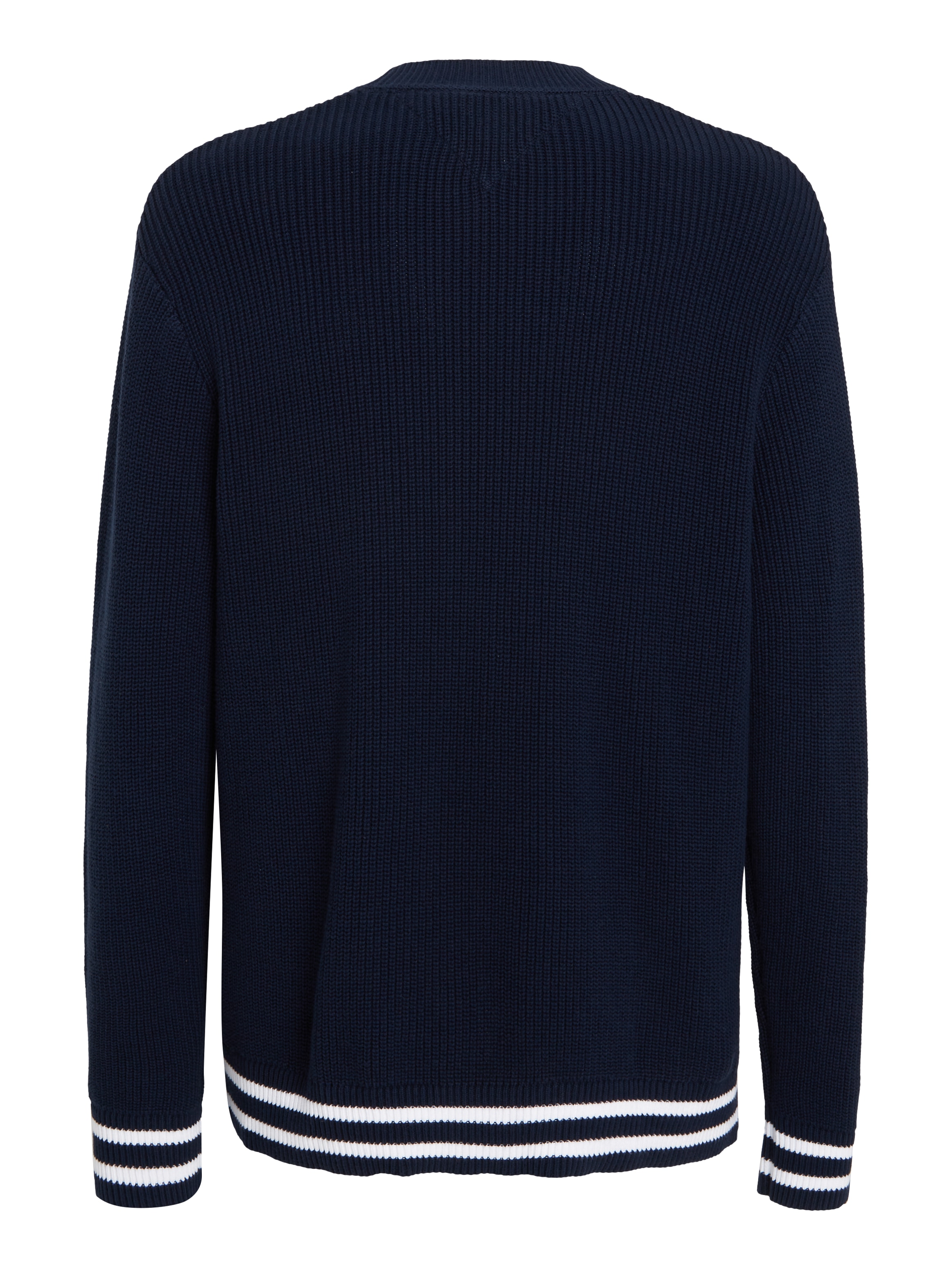 Tommy Jeans Strickpullover »TJM REG CONTRAST TIPPING SWEATER«, mit Kontraststreifen am Bund und Ärmeln