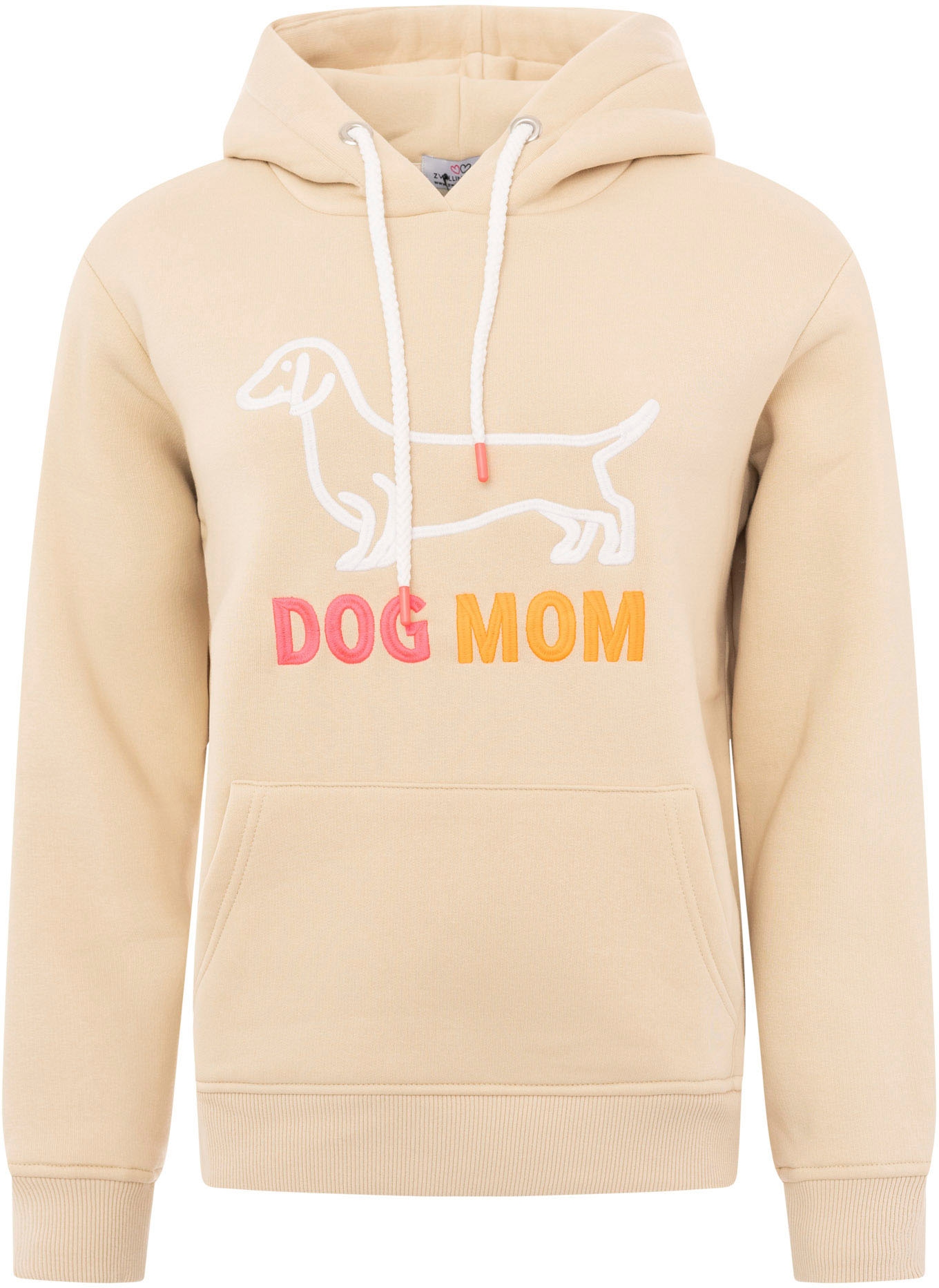 Zwillingsherz Hoodie »"Dog Mom"«, mit gesticktem Hundemotiv und Fronttasche