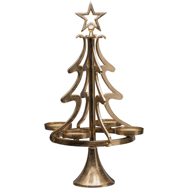 my home Adventsleuchter »Tannenbaum, Weihnachtsdeko«, (1 St.),  Kerzenständer aus Aluminium, Höhe 72 cm günstig kaufen