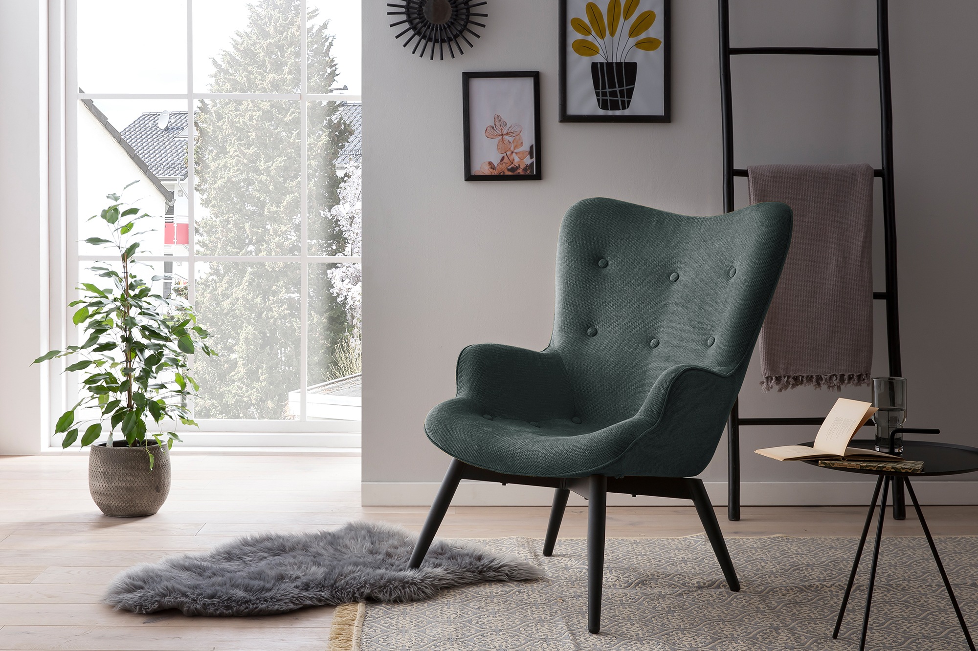 SalesFever Sessel "Komfortabler Relaxsessel zum Entspannen" 1 Stk. tlg. Zierknöpfe in der Rückenlehne