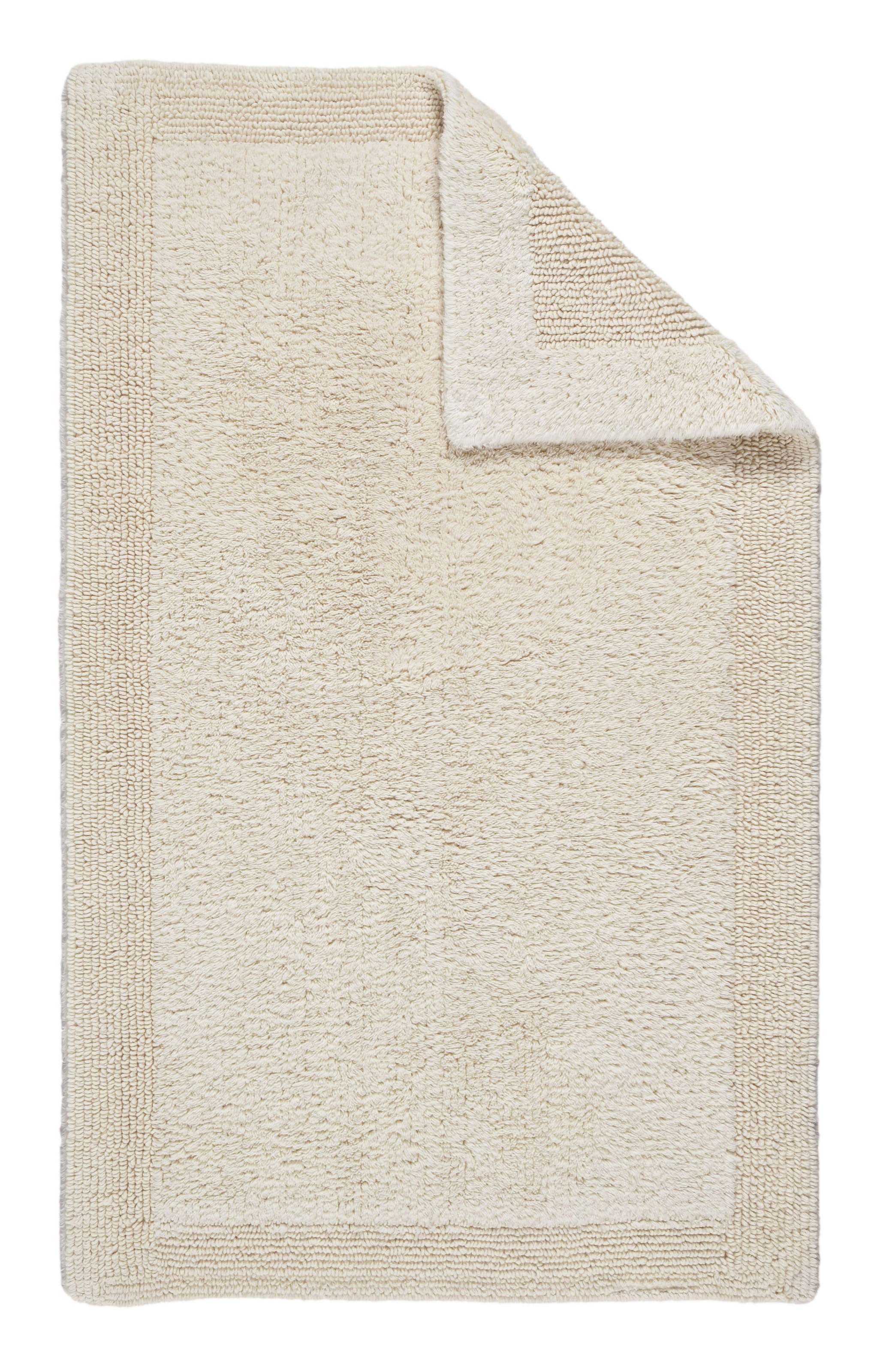 GOODproduct Badematte »Kapra, Badvorleger, Badezimmer Teppich« Höhe 14 mm beidseitig nutzbar | fussbodenheizungsgeeignet | strapazierfähig mit Bordüre, Badteppich, Badematte, Baumwolle