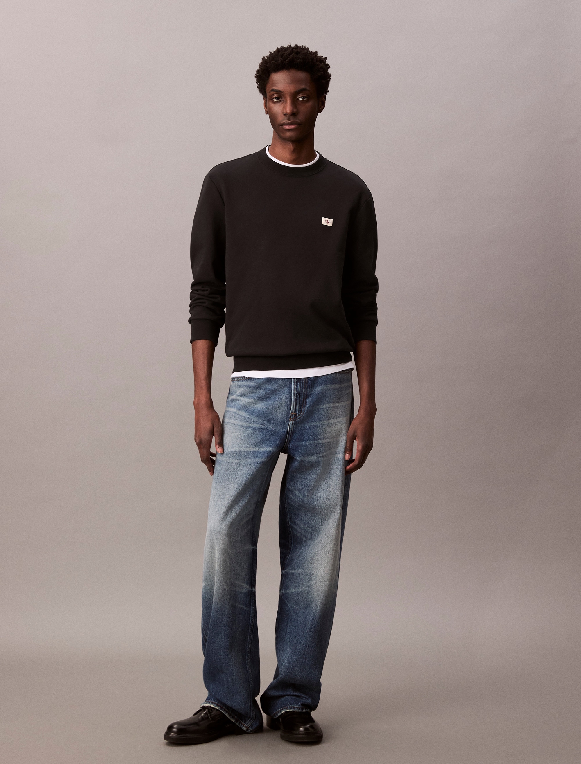 Calvin Klein Jeans Sweatshirt »400GSM TRRY BDG CRWN«, Mit Rundhalsausschnitt
