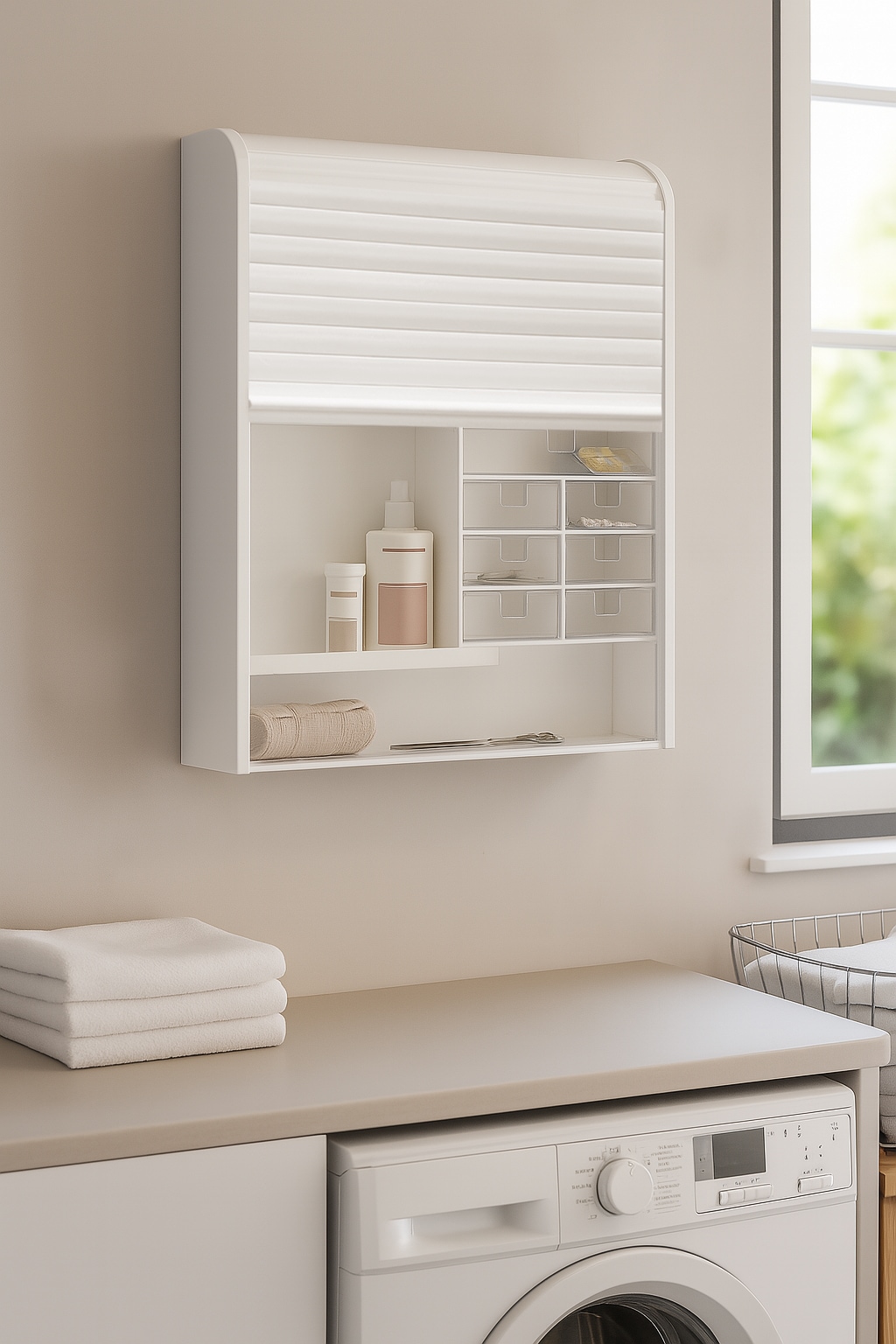 Bischof Medizinschrank »Salus« Kompaktes Medizinschränkchen mit verschliessbarem Rolladen