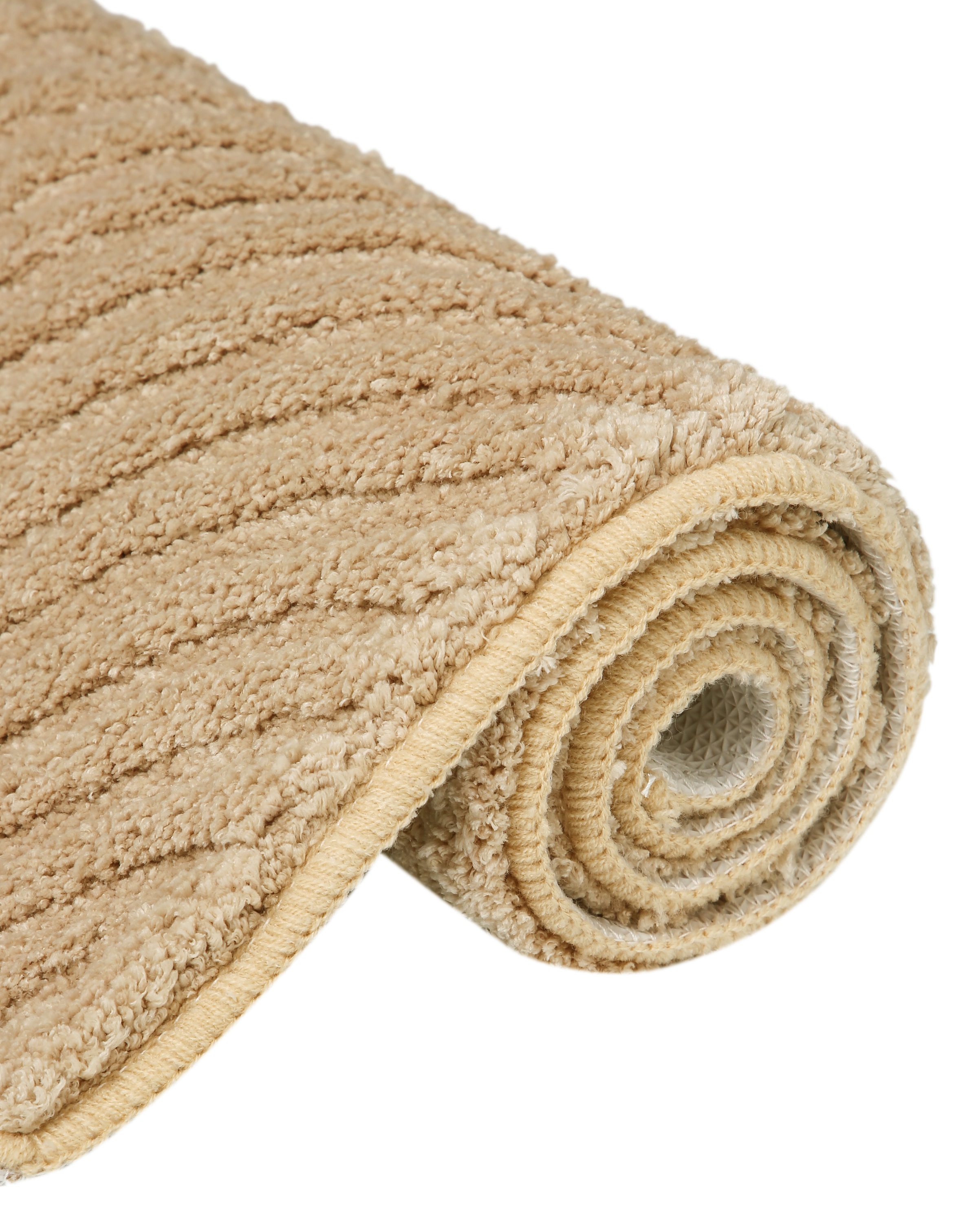 my home Badematte »Ognon, Scandi, Boho, modernes Muster«, rutschhemmend beschichtet, fussbodenheizungsgeeignet-schnell trocknend-strapazierfähig, Badteppich, Uni Farben, Hoch-Tief-Effekt