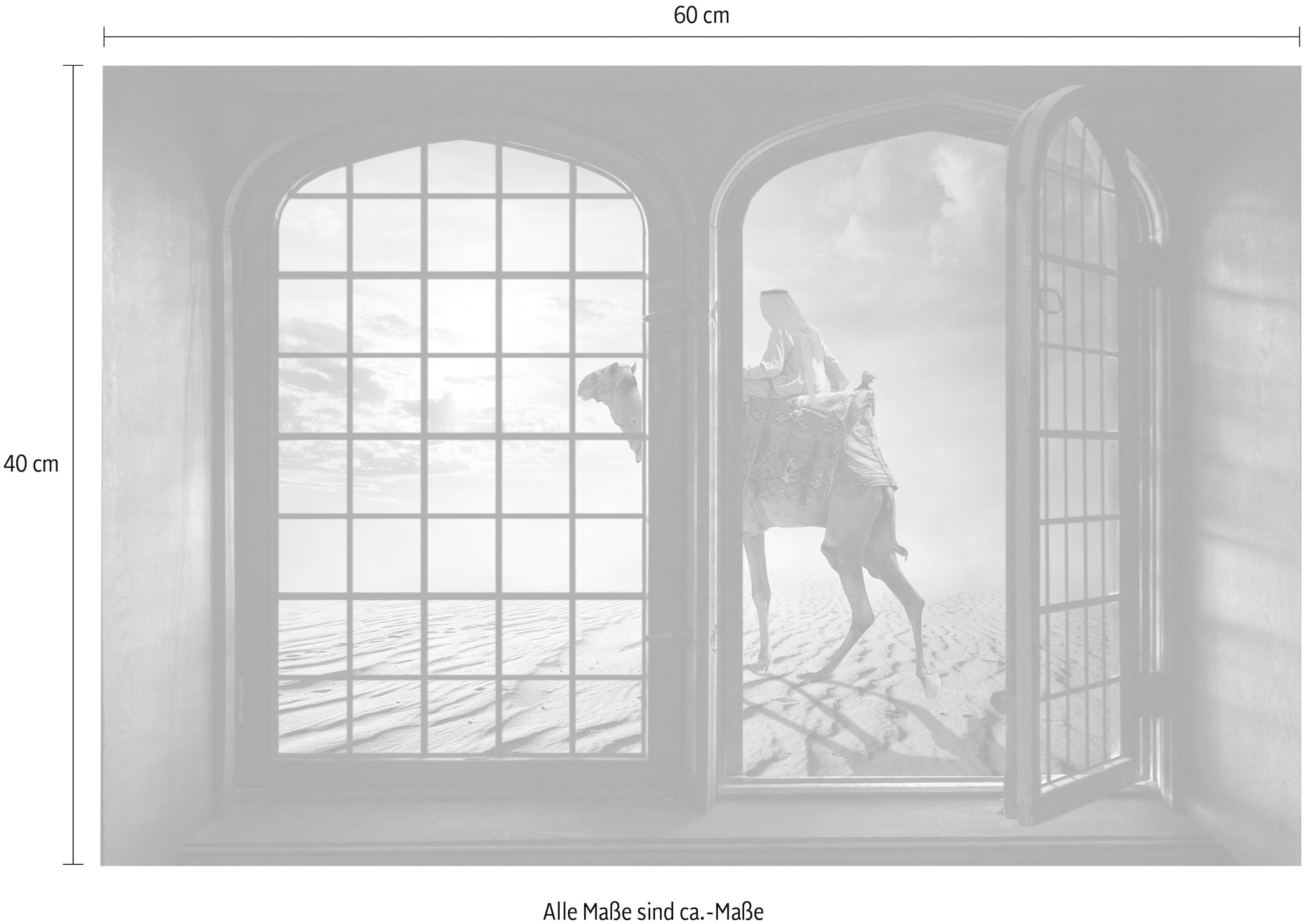 queence Wandsticker »Kamel«, Wandsticker, Wandbild, selbstklebend, 3D, Fenster