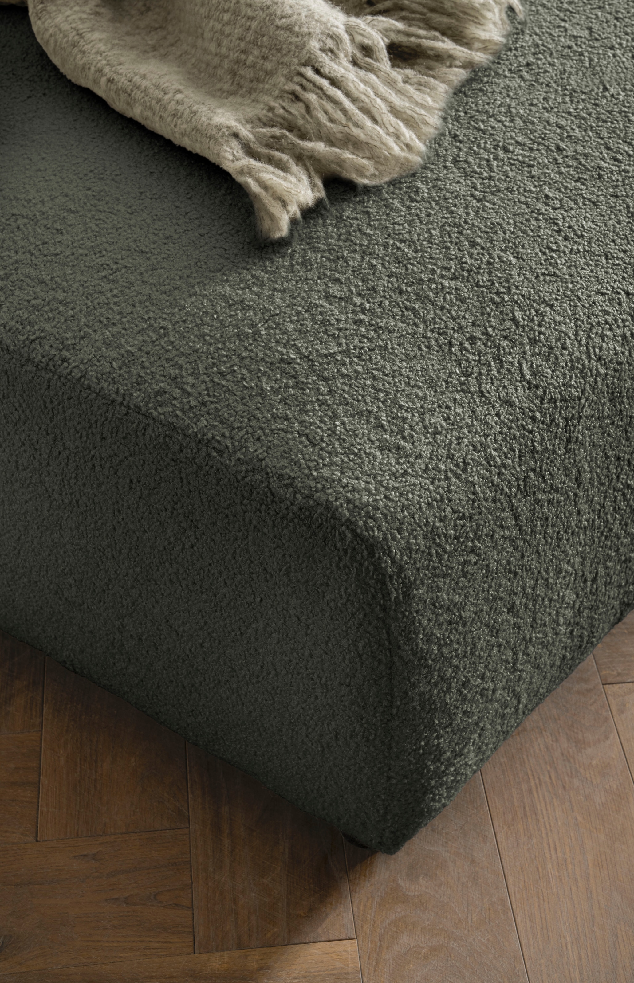 andas Polsterecke »BAKELS, Ecksofa-Set mit Hocker, L-Form mit Schlaffunktion«, Ecksofa-Set (incl. Hocker) im trendigen Megacord