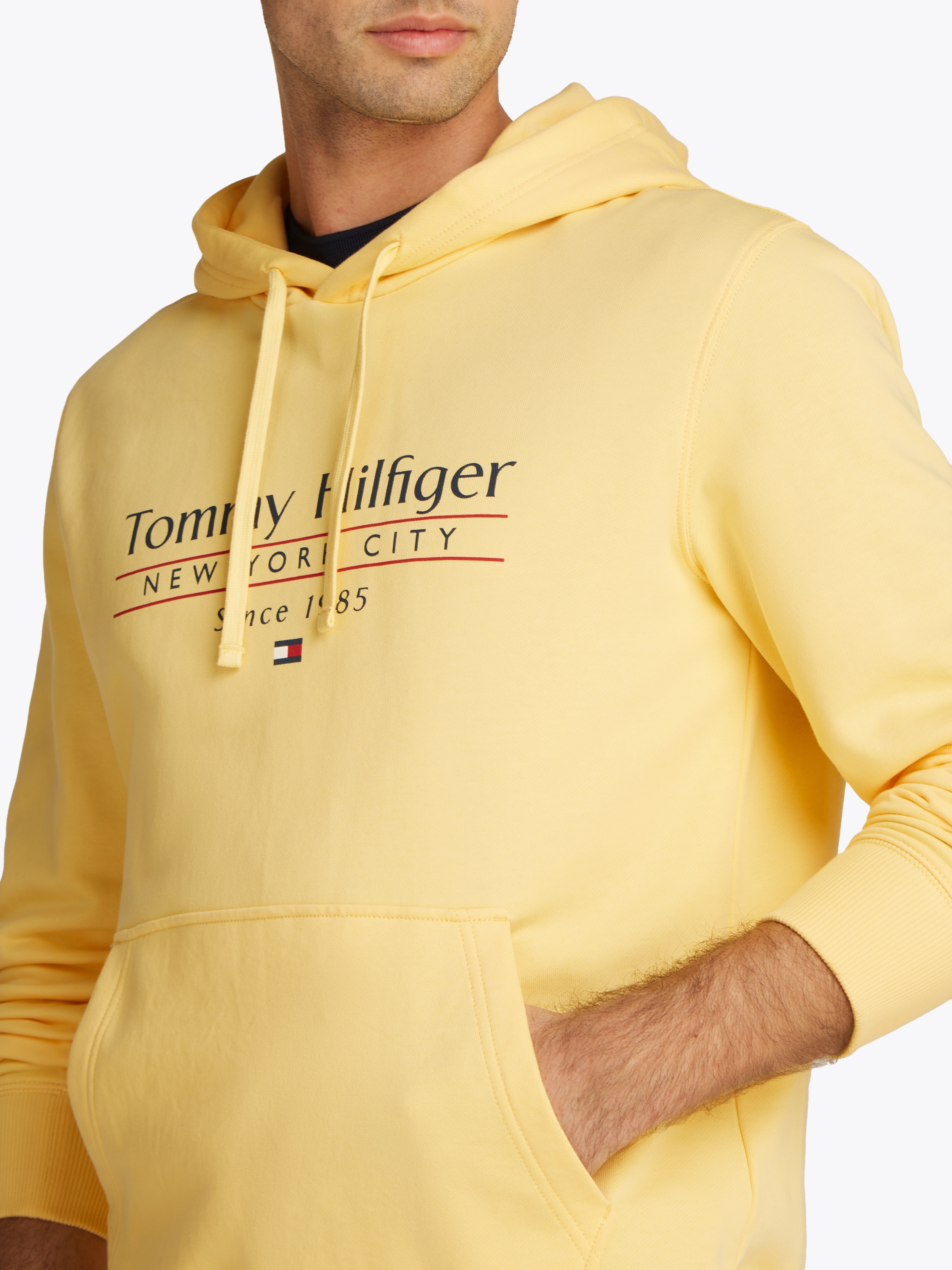 Tommy Hilfiger Hoodie »HILFIGER CENTER STACK HOODY«, mit grossem mehrfarbigen Print
