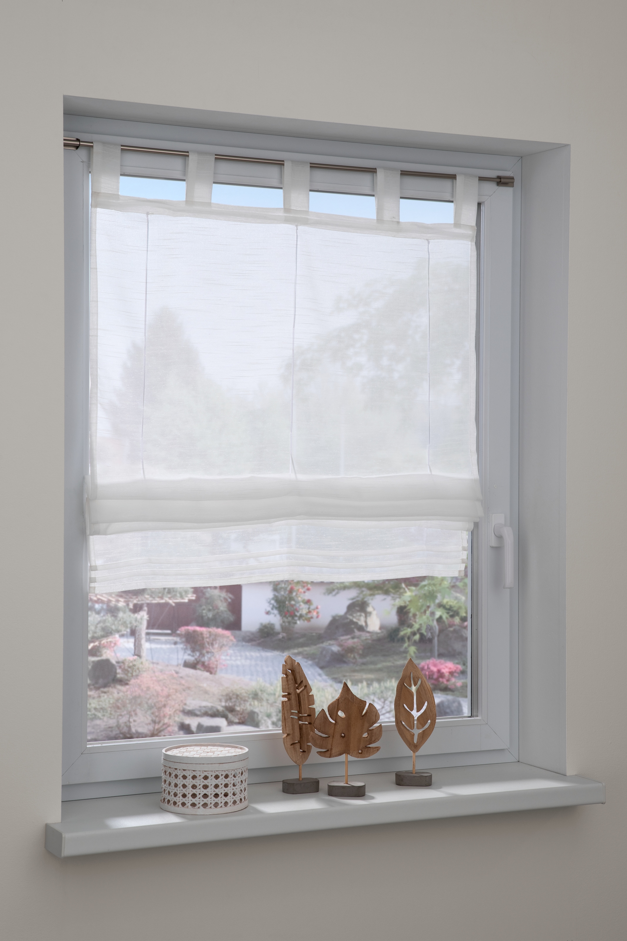 GARDINIA Paroi japonaise »Voile Schlaufen« mit Boucles ohne Bohren mit Satinbänder