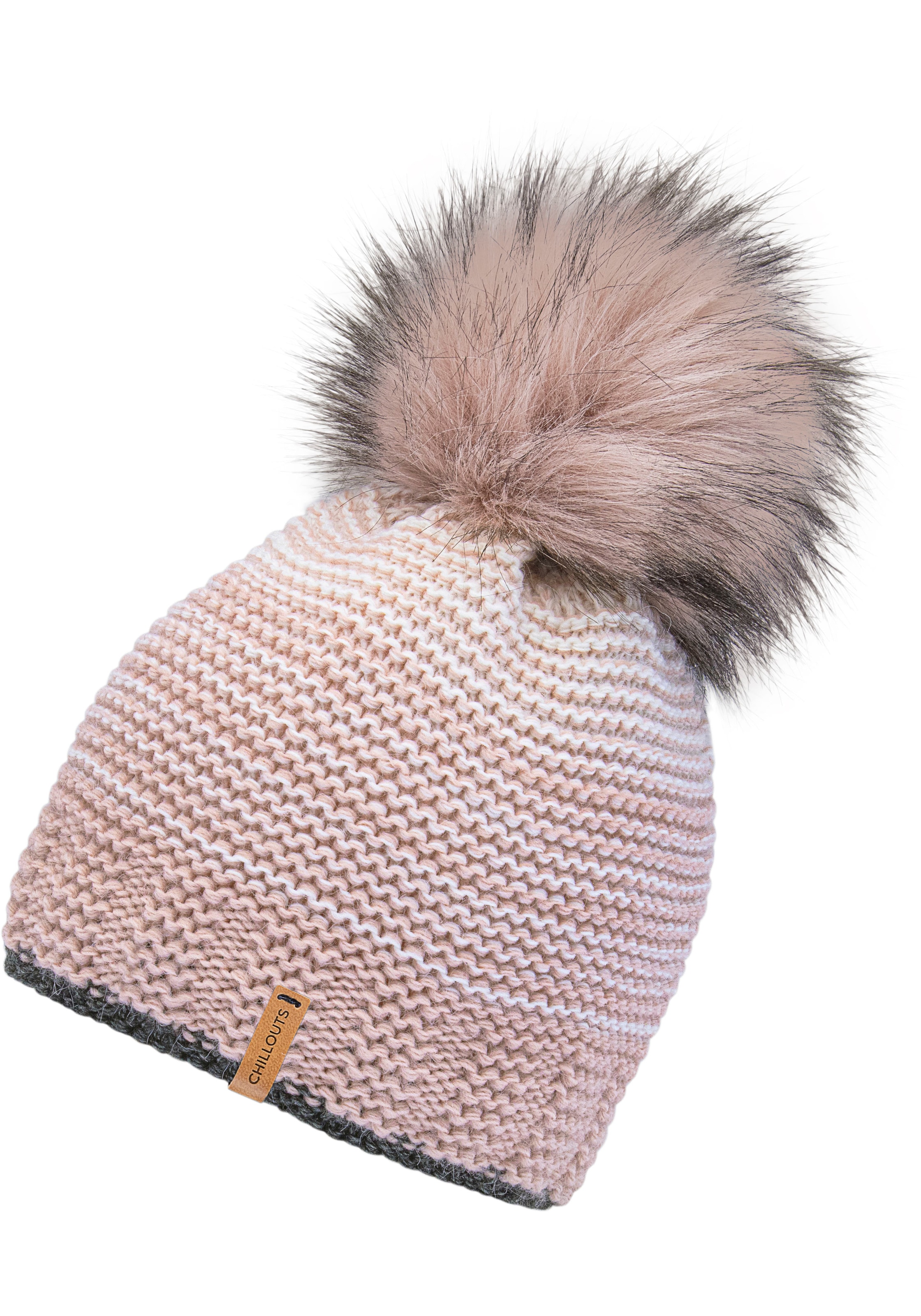 Image of chillouts Bommelmütze "Klara Hat" mit abnehmbarem Kunstfell-Bommel