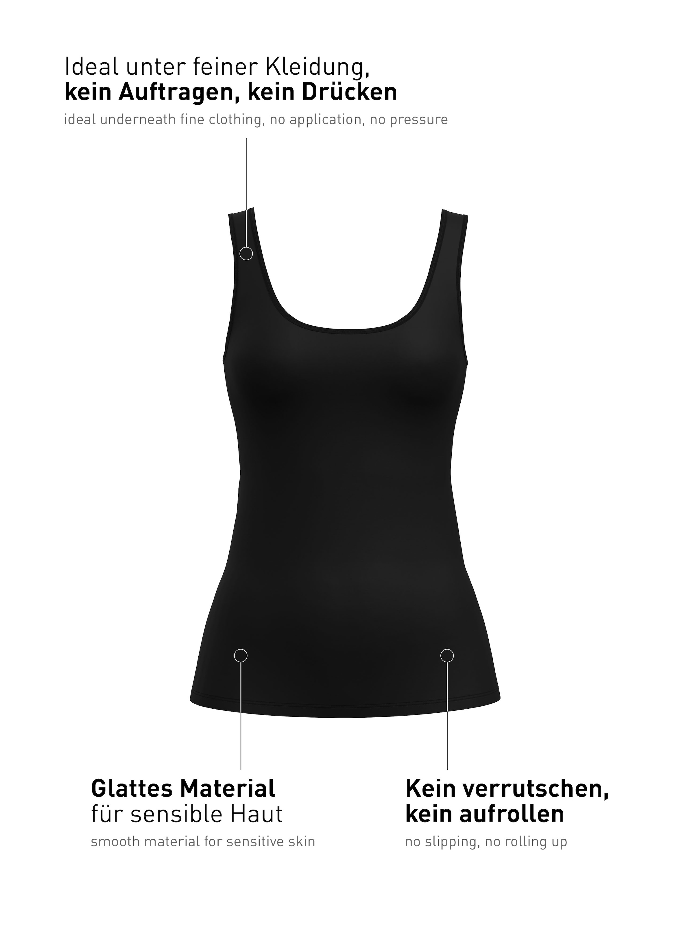 CALIDA Sous-chemise »Sleek Skin« Rundhalsausschnitt, Single-Jersey-Qualität