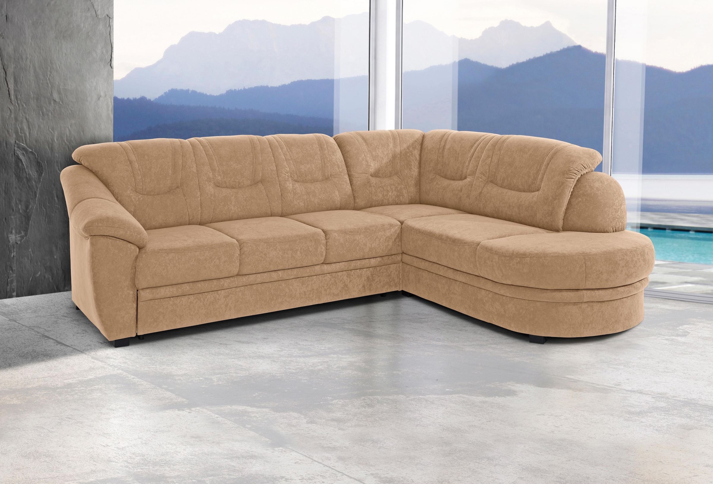sit&more Ecksofa »Savoni L-Form« wahlweise mit Bettfunktion