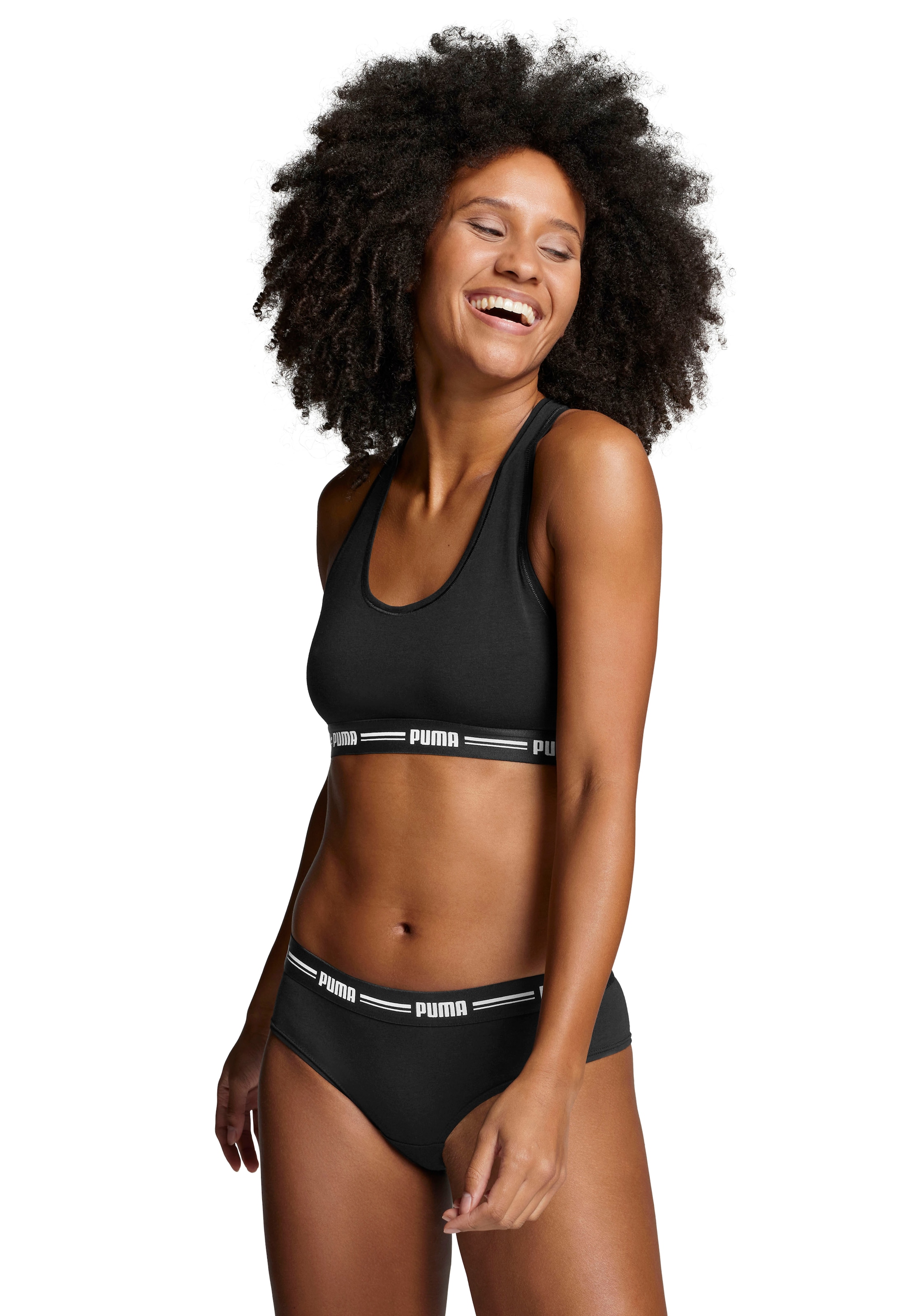 PUMA Slip brésilien »PUMA WOMEN BRAZILIAN 2P HANG« 2er Pack,  mit weichem Logobündchen